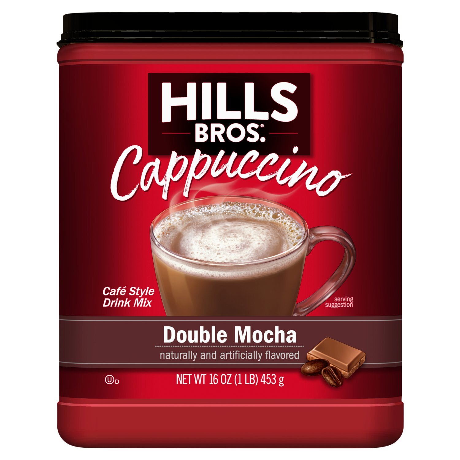 Hills Bros. Cappuccino Double Mocha Café Style Drink Mix, 16 oz Image 1 of 9