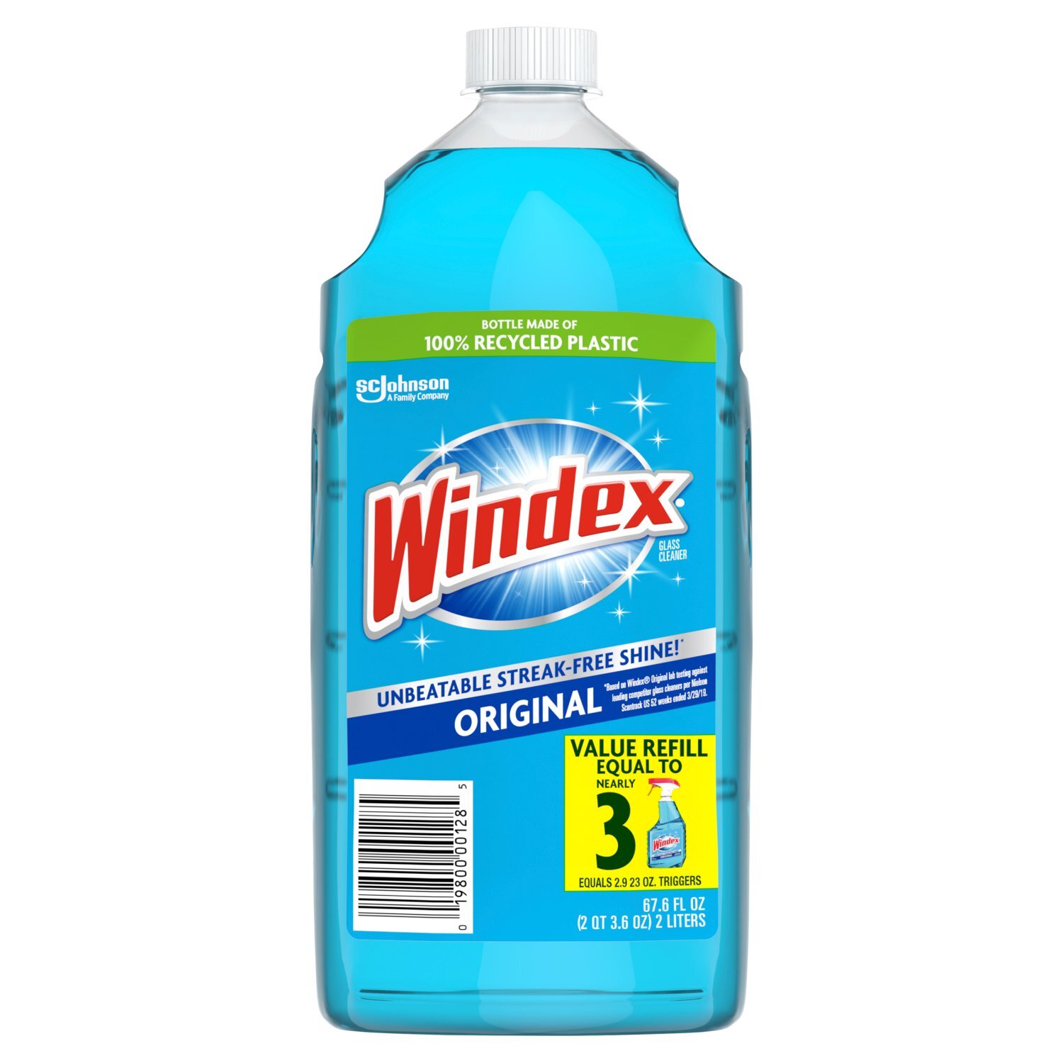 Windex Original Glass Cleaner Refill, 67.6 fl oz Image 1 of 10