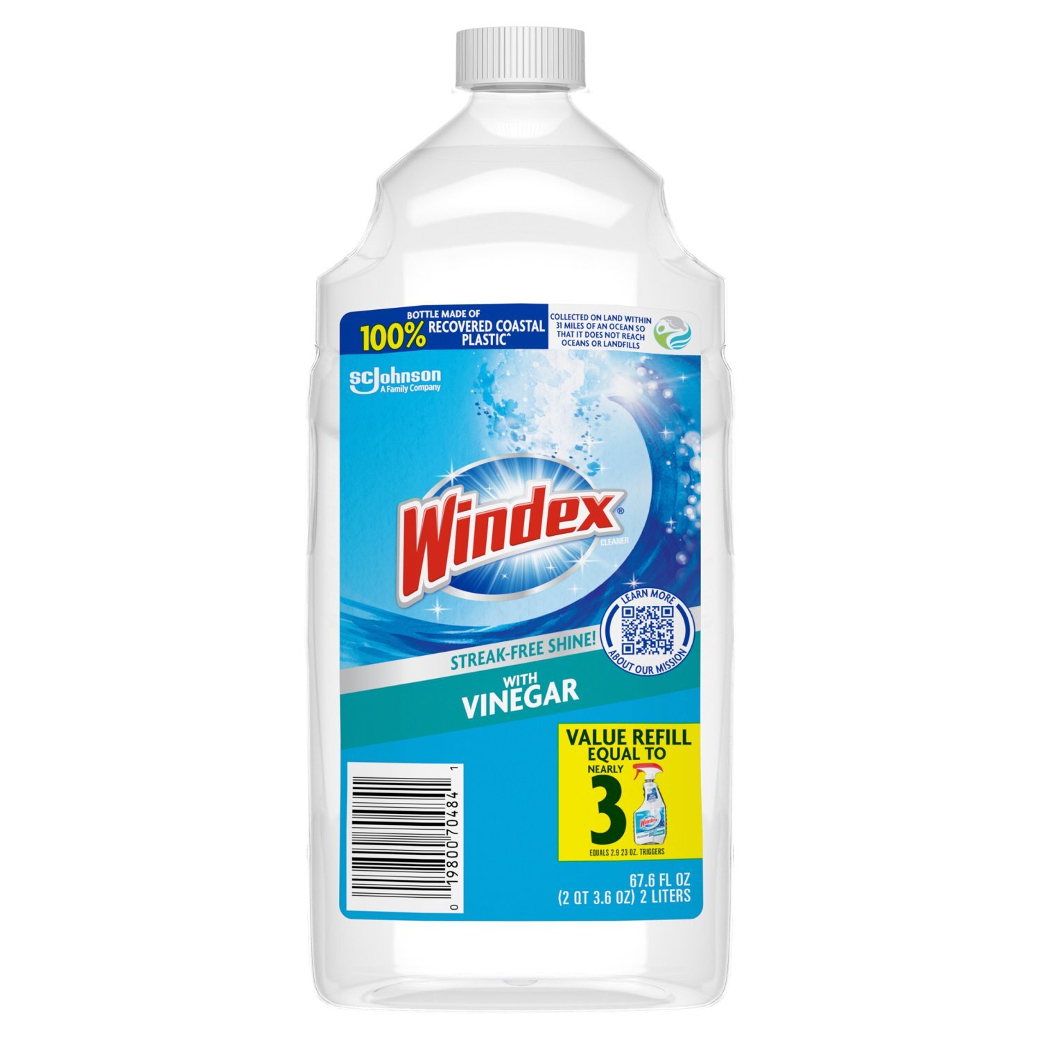 Windex Cleaner with Vinegar, 67.6 fl oz Image 1 of 11