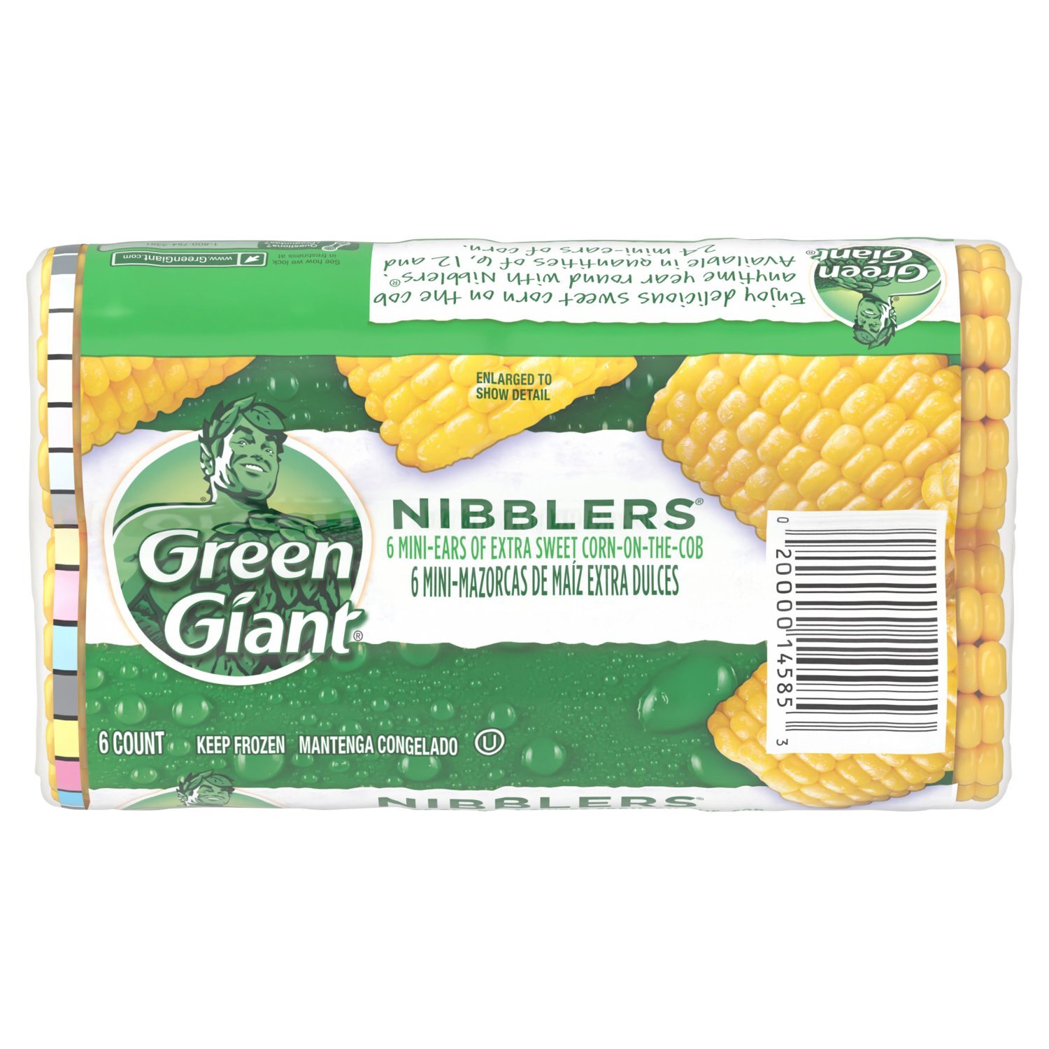 Green Giant Nibblers Mini-Ears of Extra Sweet Corn-on-the-Cob, 6 count Image 1 of 8