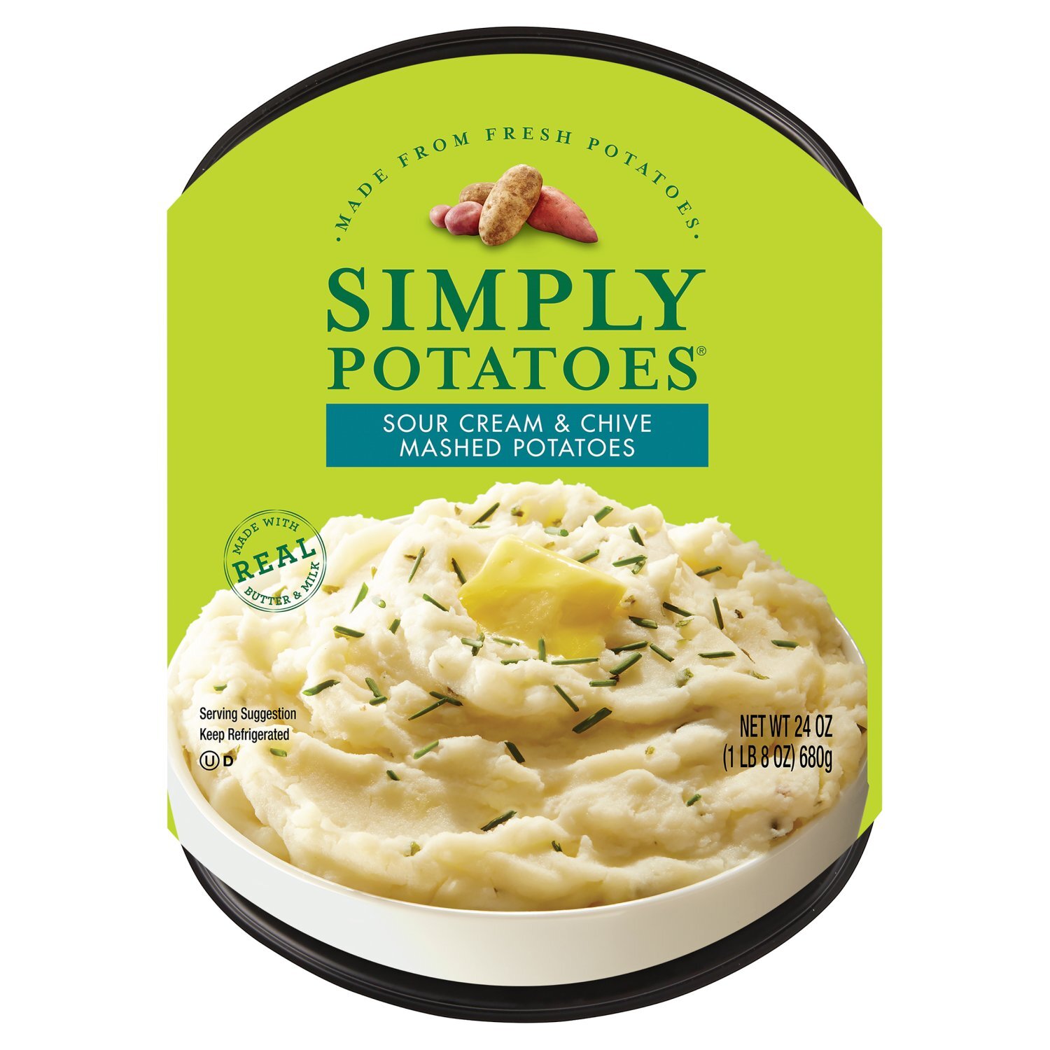 Simply Potatoes Sour Cream & Chive Mashed Potatoes, 24 oz Image 1 of 6