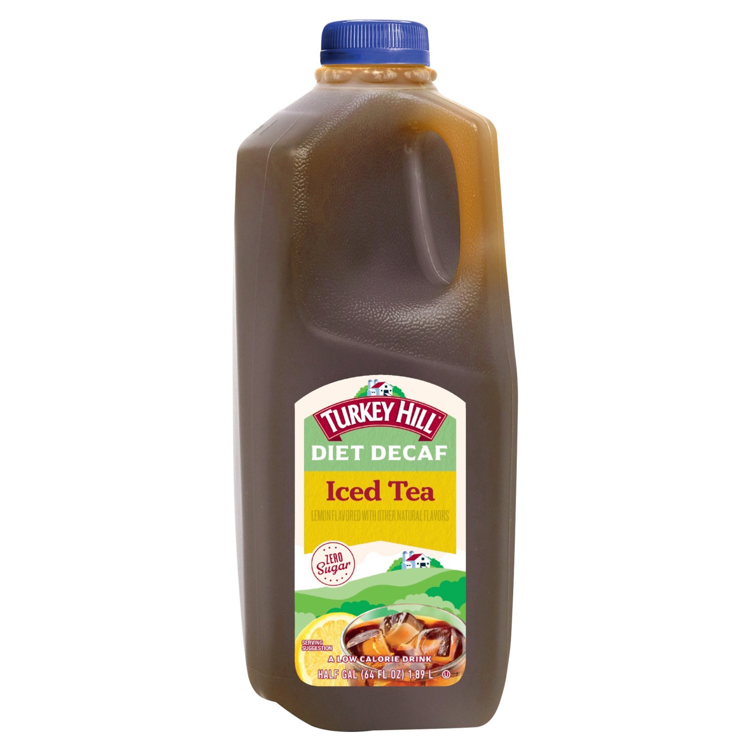 Turkey Hill Lemon Flavored Diet Decaf Iced Tea, half gal - The