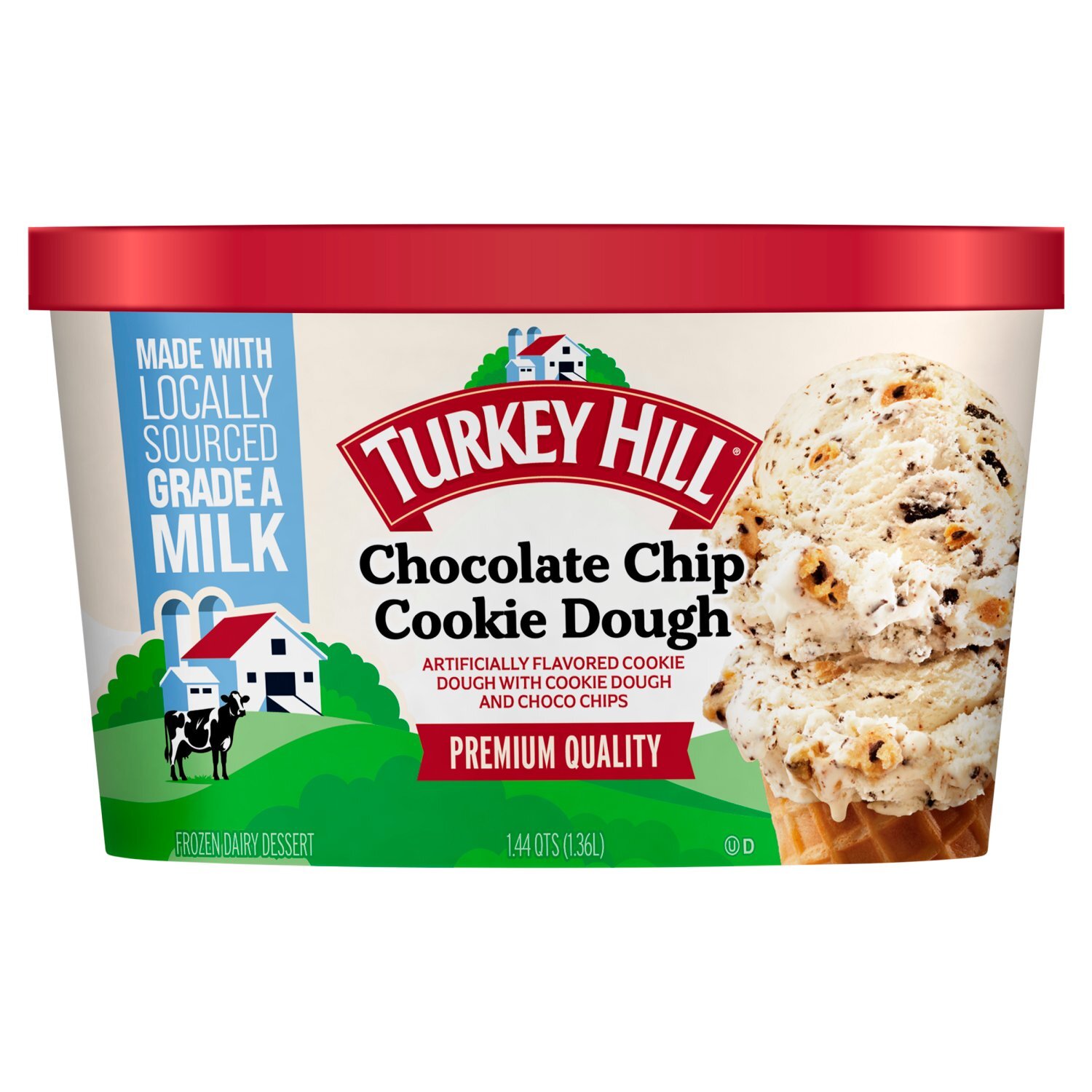 Turkey Hill Chocolate Chip Cookie Dough Frozen Dairy Dessert, 1.44