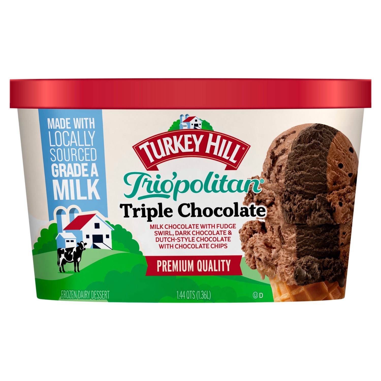 Turkey Hill Trio'politan Triple Chocolate Frozen Dairy Dessert