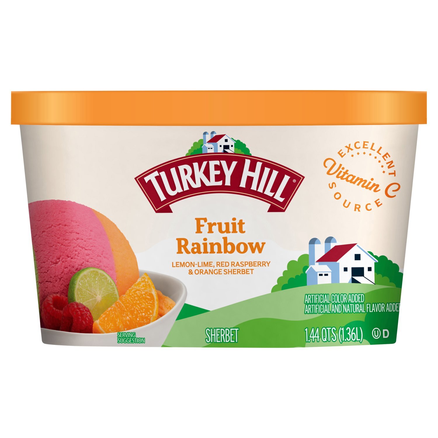 Turkey Hill Fruit Rainbow Sherbet, 1.44 qts Image 1 of 4