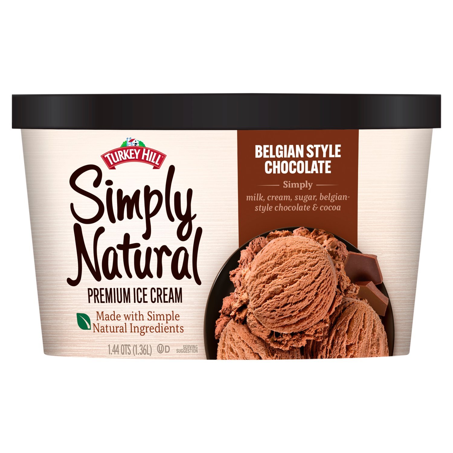 Turkey Hill Simply Natural Belgian Style Chocolate Premium Ice