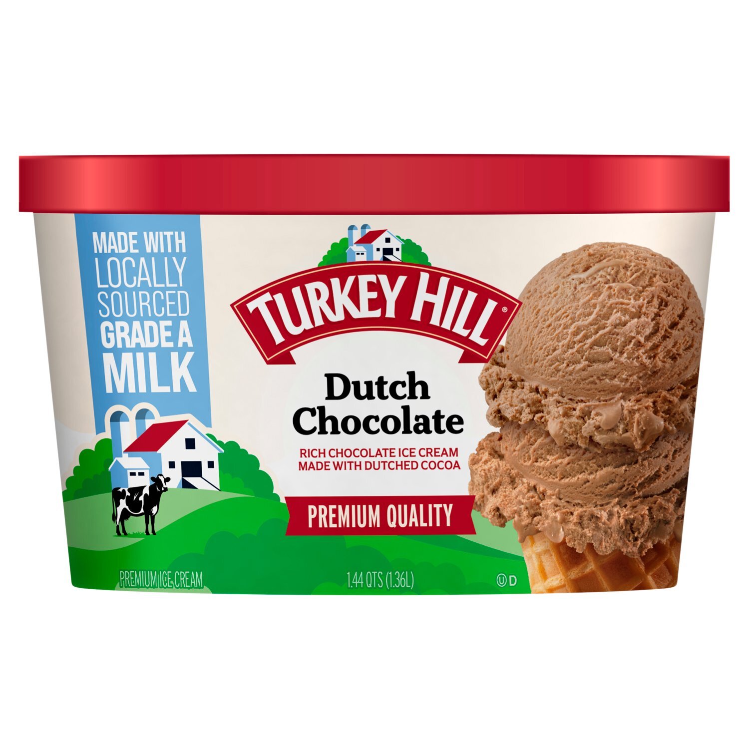 Turkey Hill Dutch Chocolate Premium Ice Cream, 1.44 qts Image 1 of 7