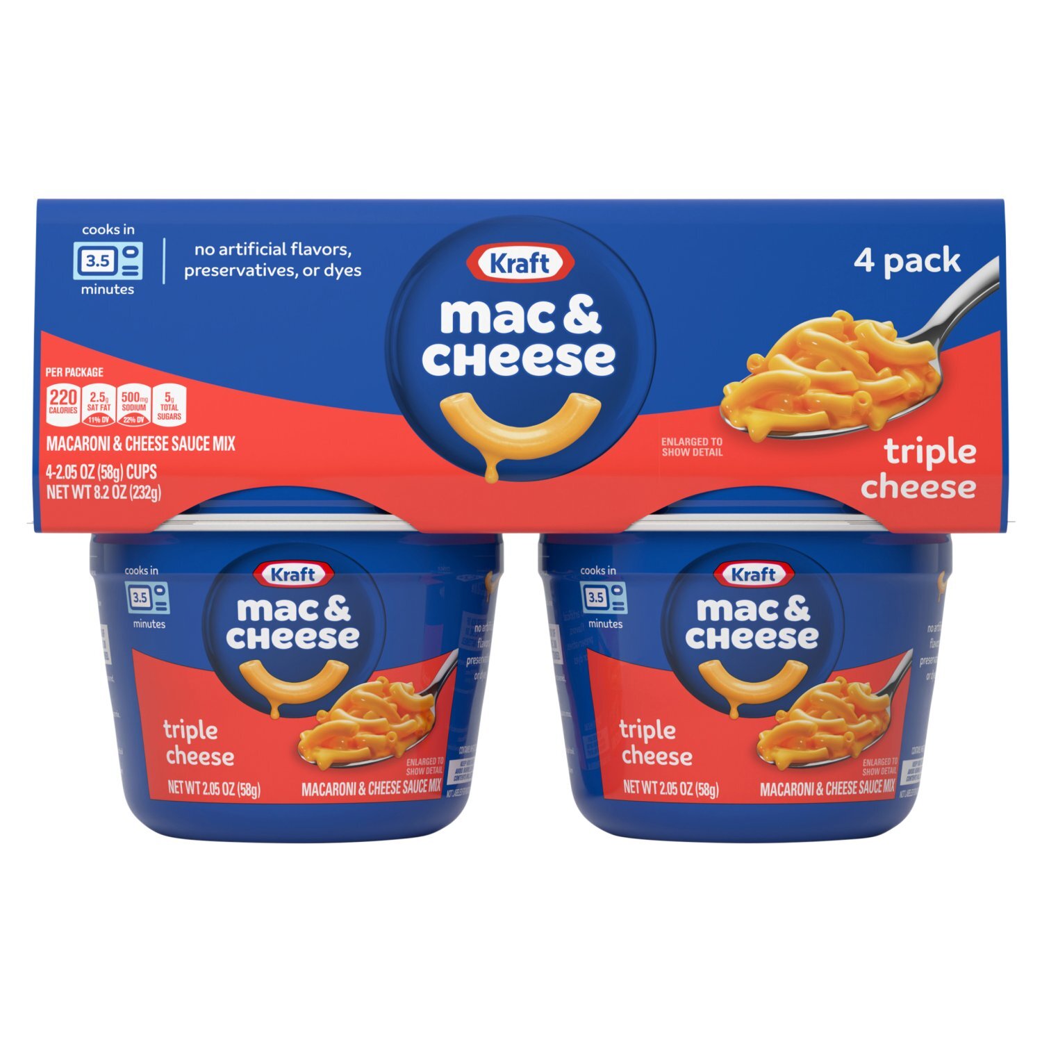 Kraft Mac & Cheese Triple Cheese Macaroni & Cheese Sauce Mix, 2.05