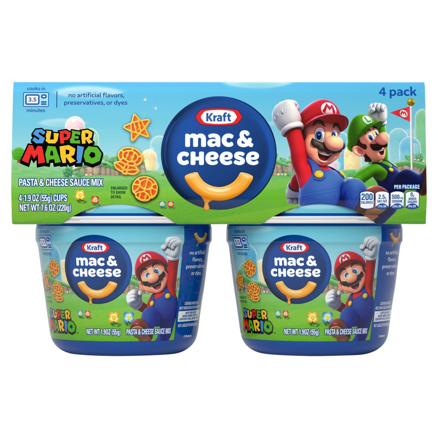 Kraft Mac & Cheese Pasta & Cheese Sauce Mix, 1.9 oz, 4 count - The