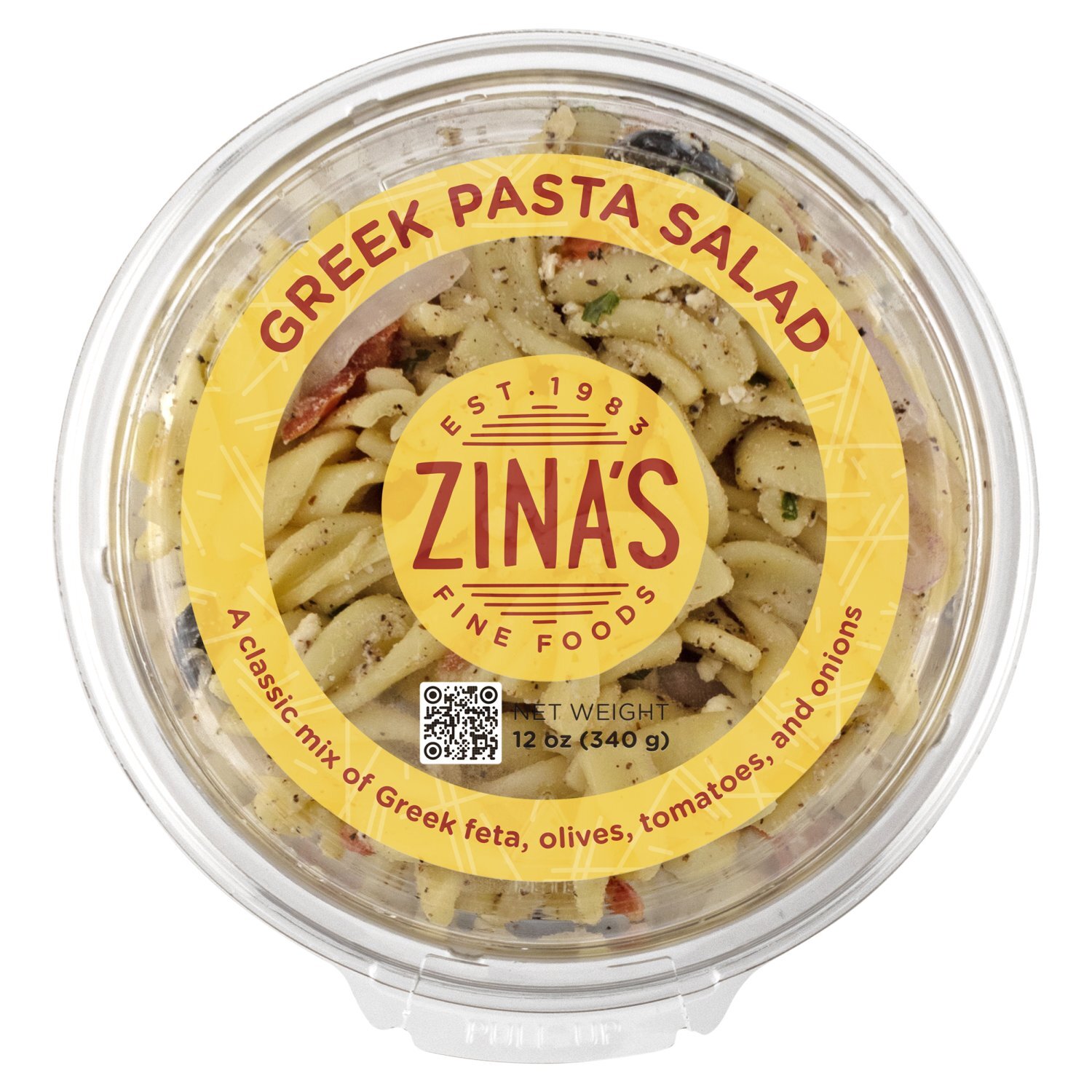 Zina's Fine Foods Greek Pasta Salad, 12 oz Image 1 of 4