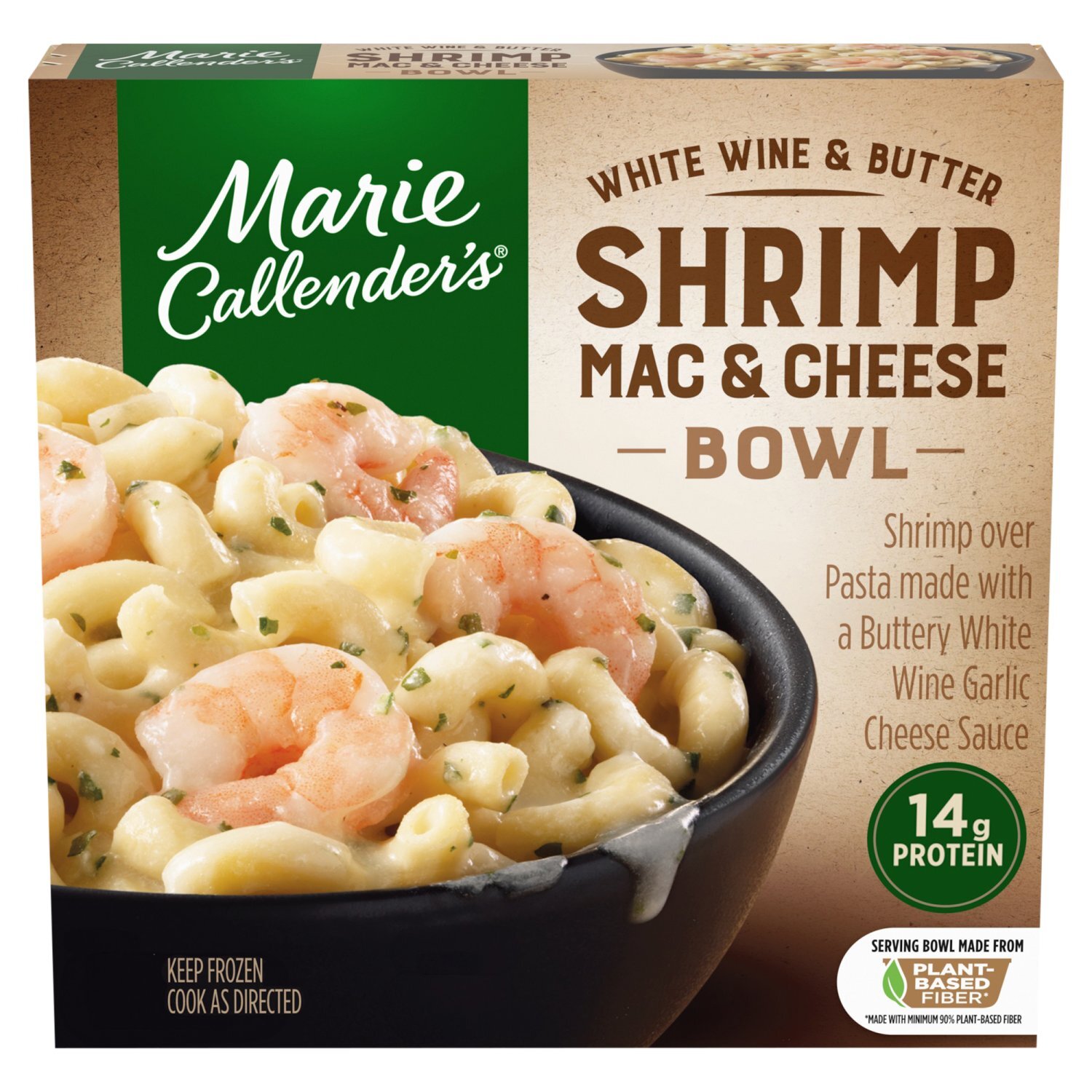 Marie Callender's White Wine & Butter Shrimp Mac & Cheese Bowl, 10.5 oz Image 1 of 10