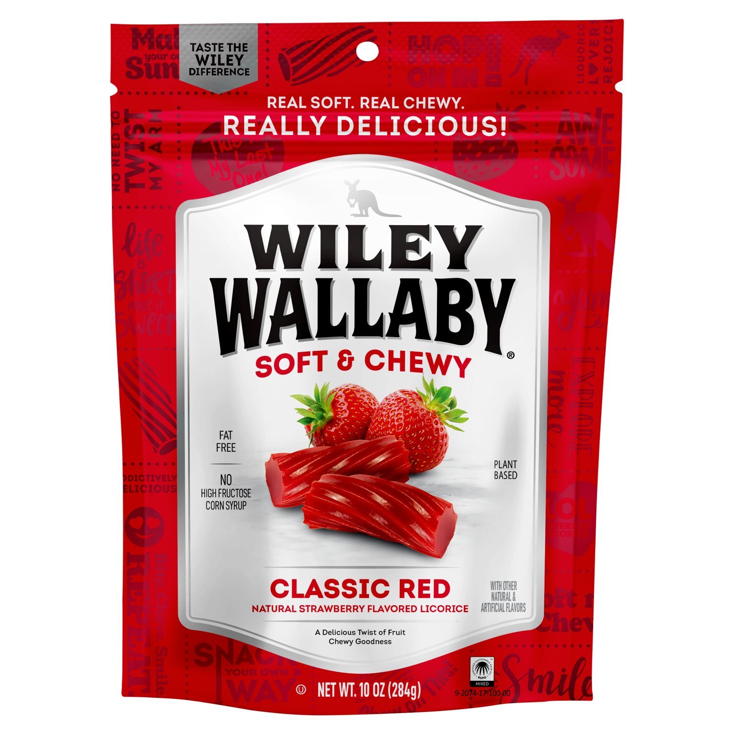 Wiley Wallaby Soft & Chewy Classic Red Natural Strawberry Flavored