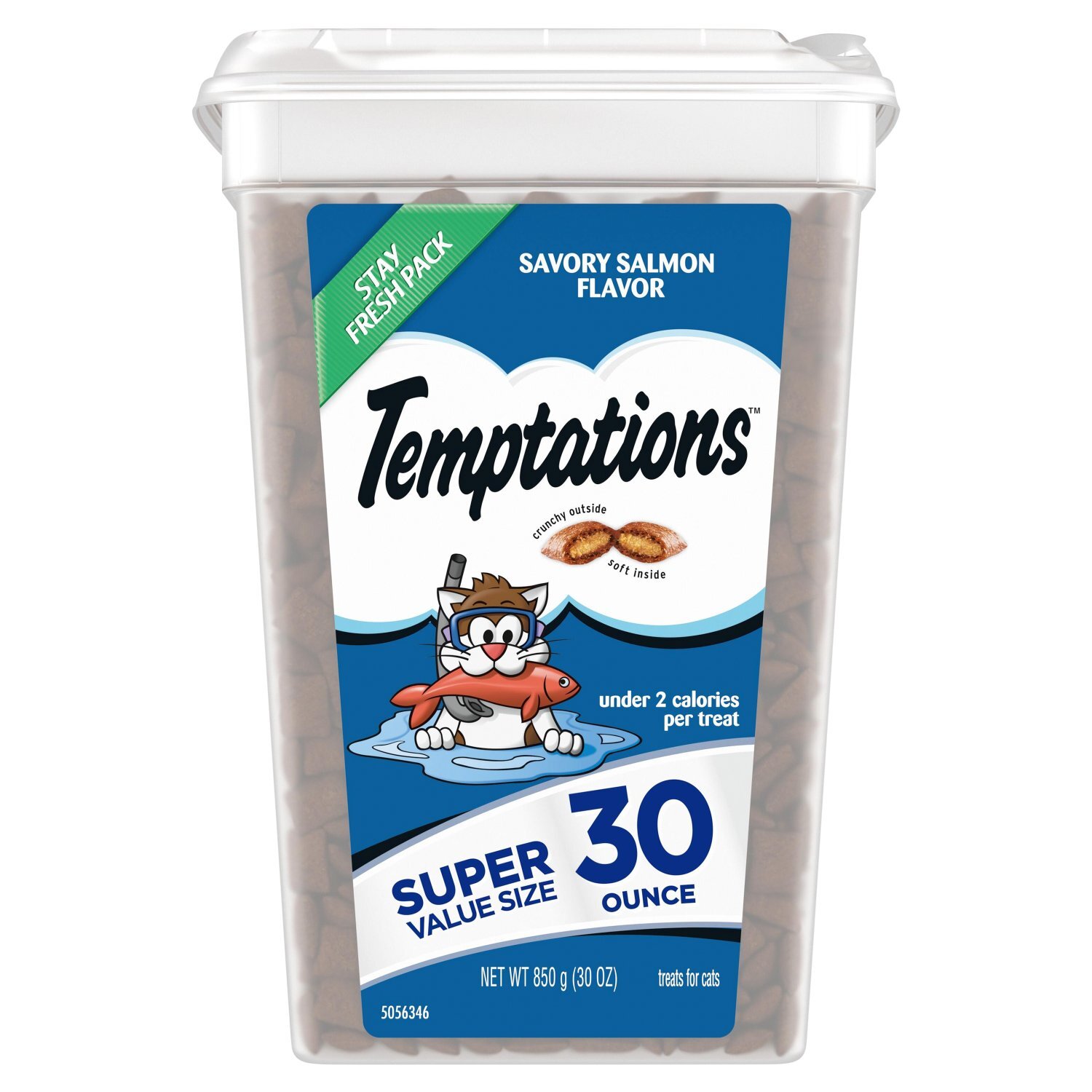 Temptations Savory Salmon Flavor Treats for Cats Super Value Size, 30 oz Image 1 of 8