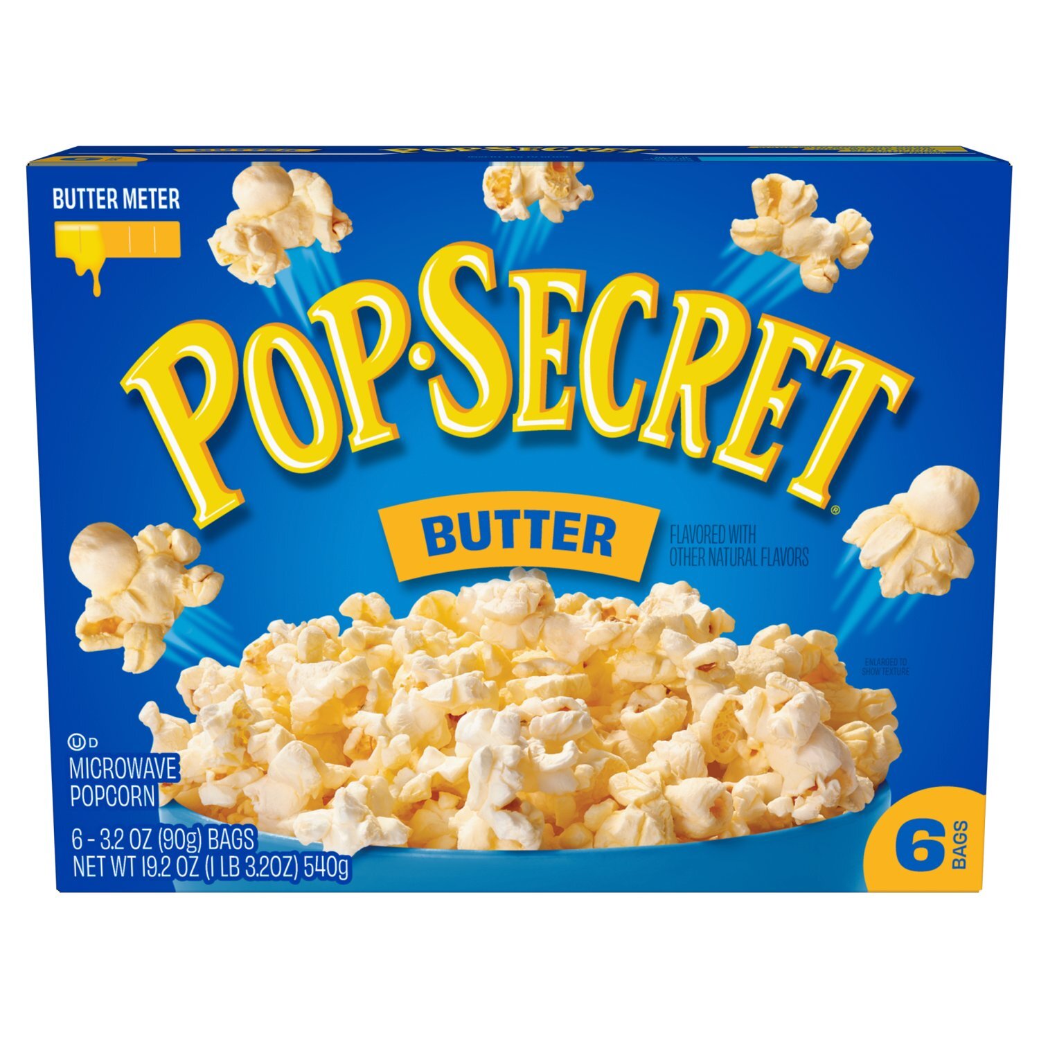 Pop Secret Butter Microwave Popcorn, 3.2 oz, 6 count Image 1 of 6