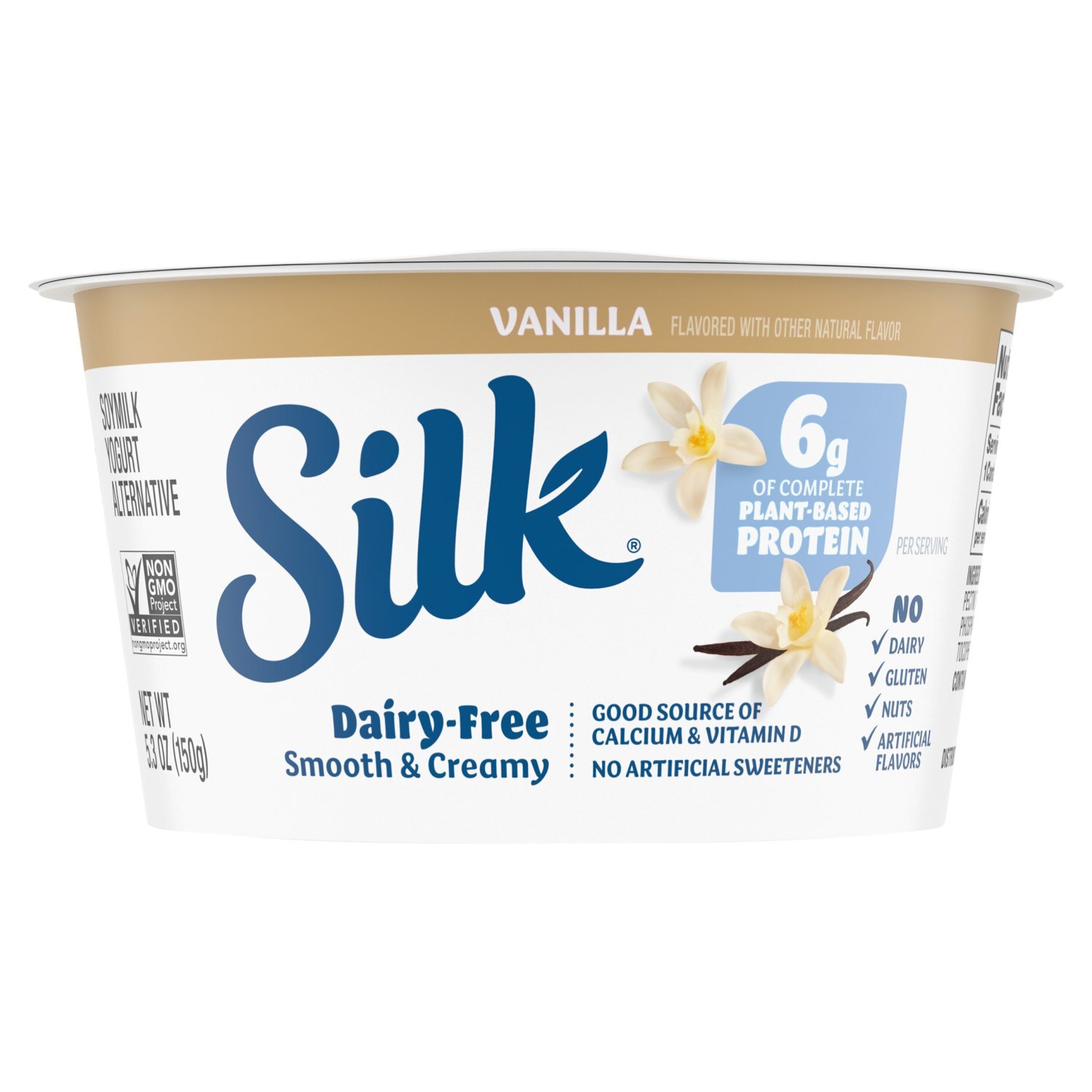 Silk Dairy-Free Vanilla Soymilk Yogurt Alternative, 5.3 oz - Fairway