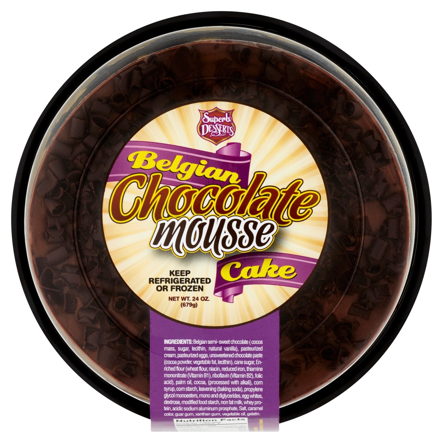 Superb Desserts Belgian Chocolate Mousse Cake, 24 oz - The Fresh