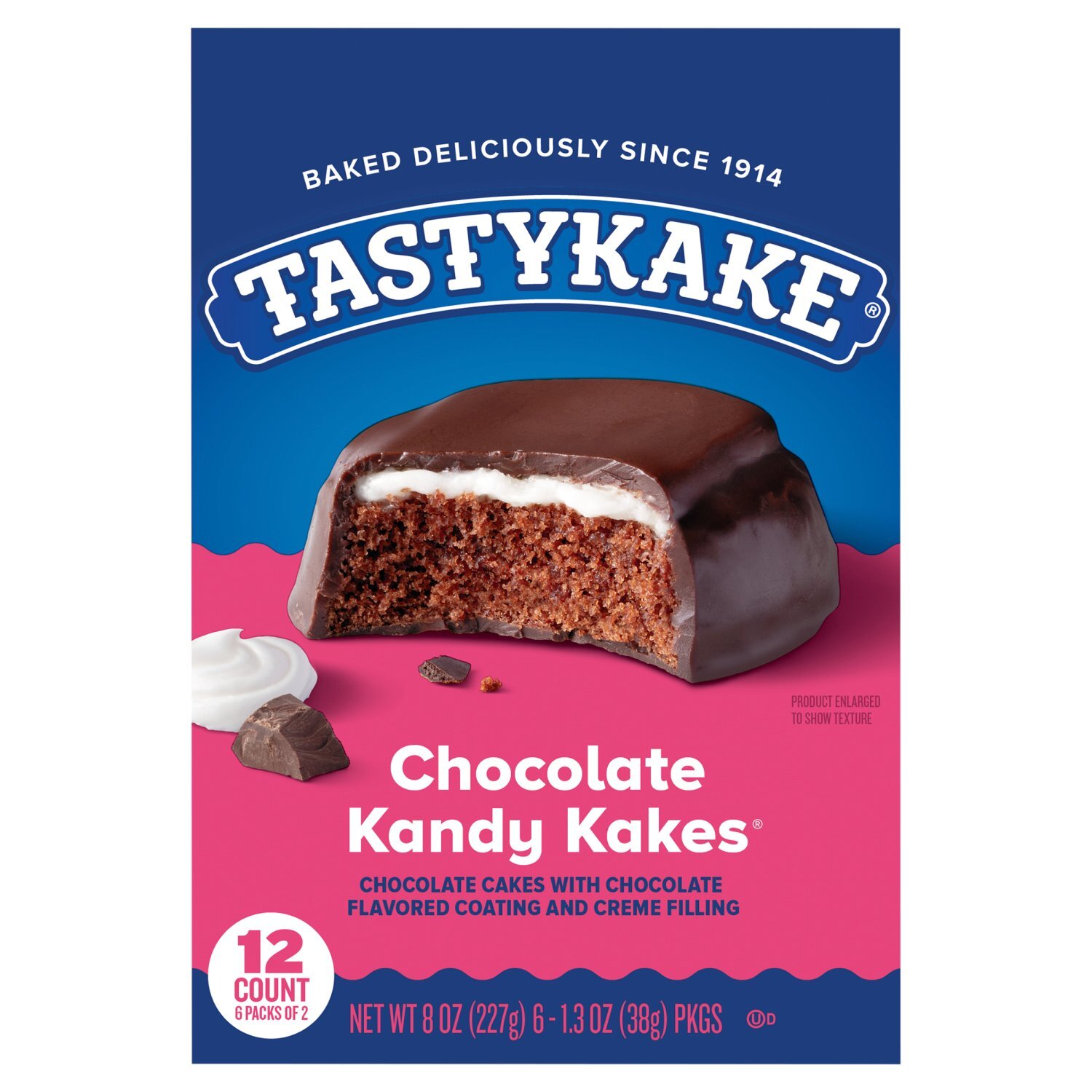 Tastykake Chocolate Kandy Kakes Cakes, 1.3 oz, 6 count Image 1 of 14
