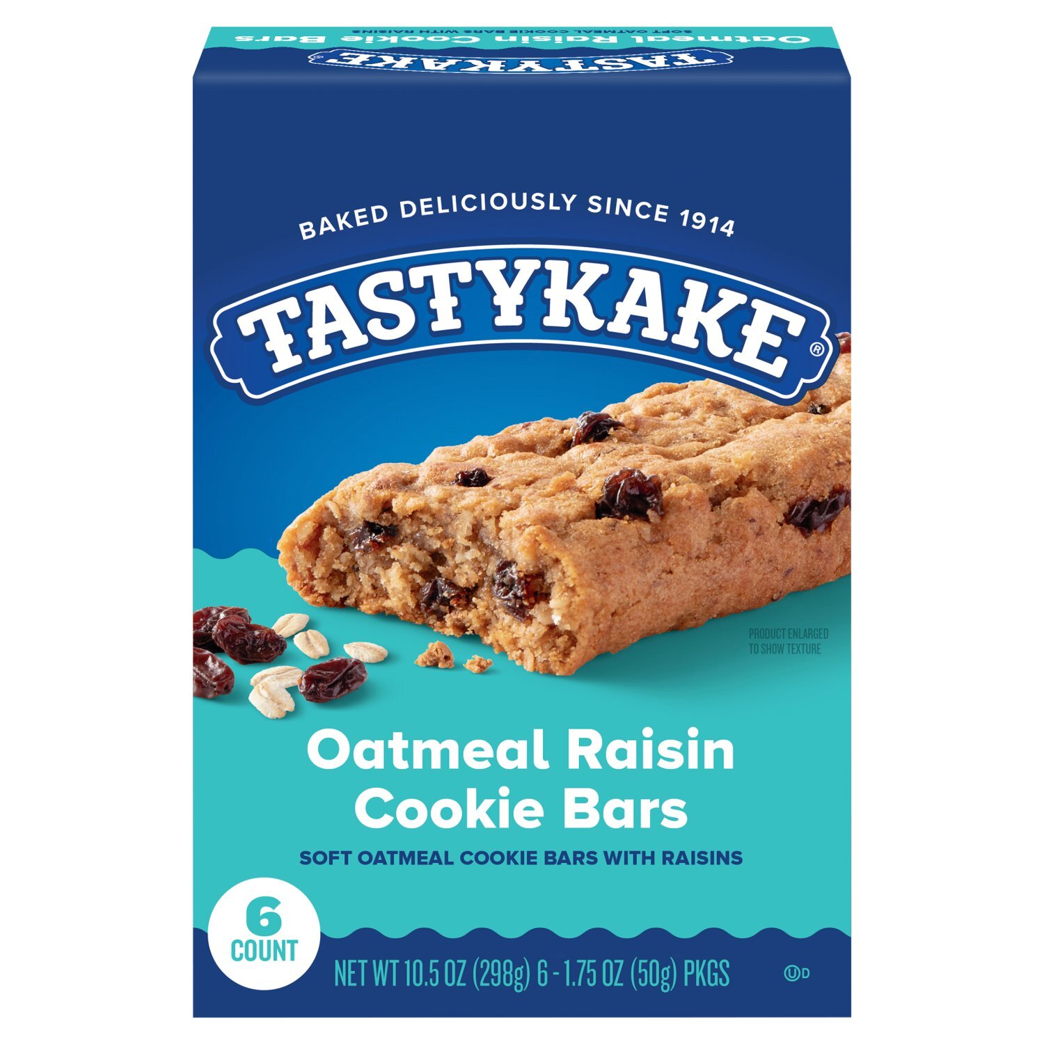 yummy  Tastykake Oatmeal Raisin Cookie Bars, 1.75 oz, 6 count - The Fresh
