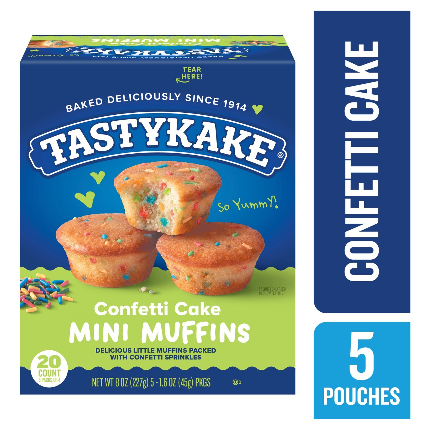 Tastykake Confetti Cake Mini Muffins, 1.6 oz, 5 count - The Fresh