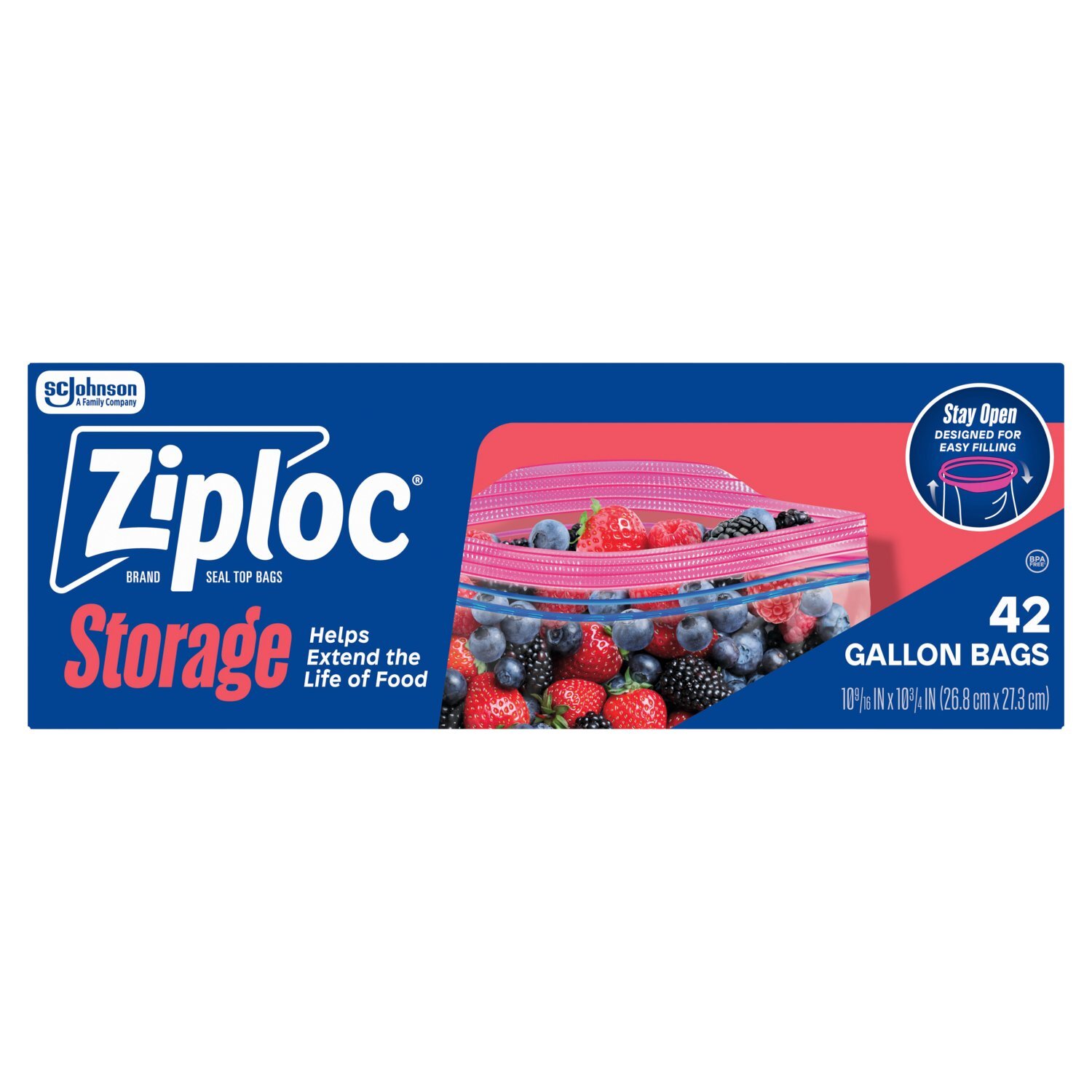 ブランド保存袋42点 Ziploc Brand Storage Gallon Seal Top Bags, 42 count - Fairway