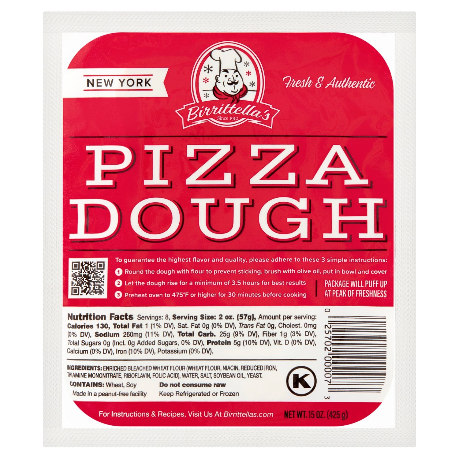 Birrittella's Pizza Dough, 15 oz Image 1 of 6
