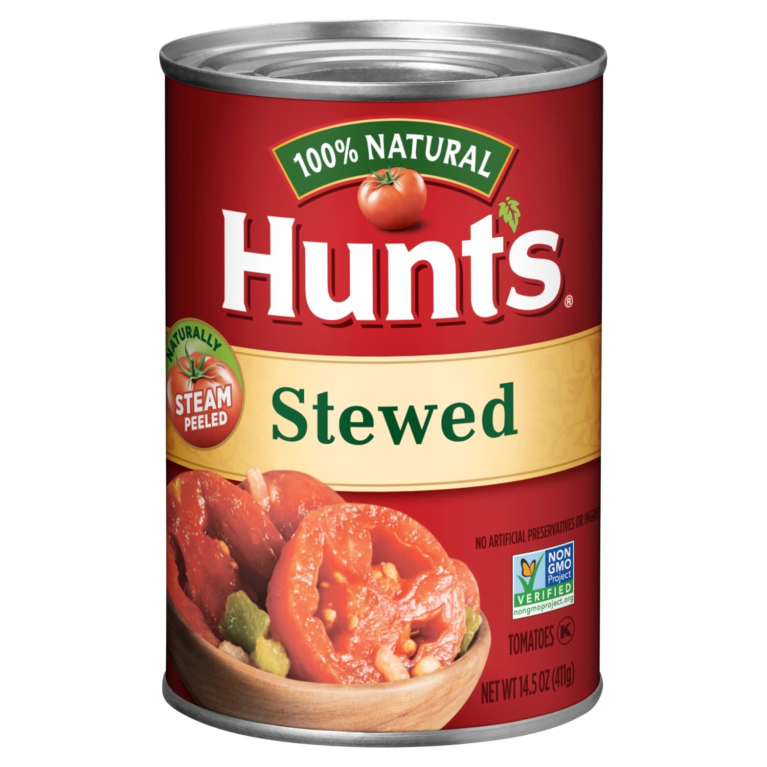 Hunts Naturally Steam Peeled Stewed Tomatoes, 14.5 oz Image 1 of 5