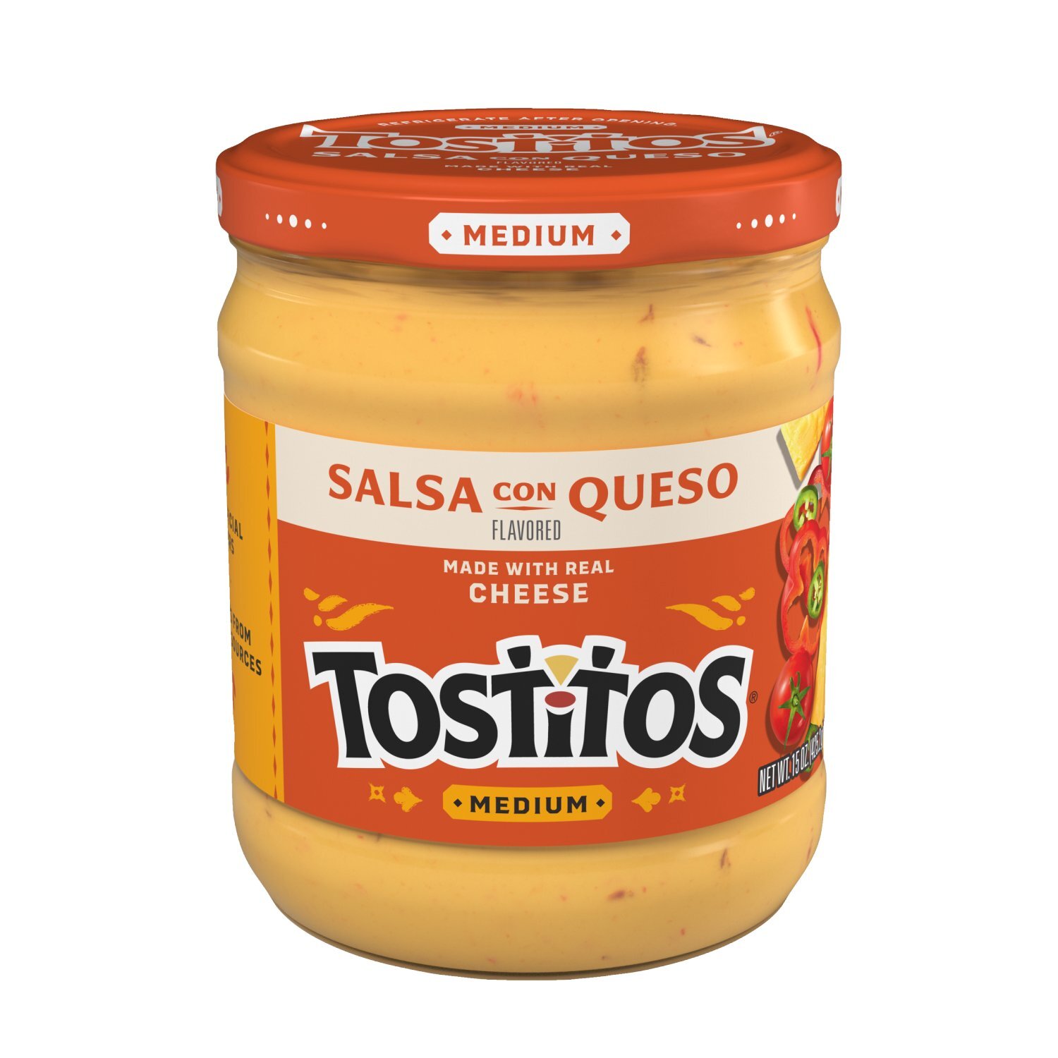 Tostitos Dip Salsa Con Queso Medium Flavored 15 Oz Image 1 of 9