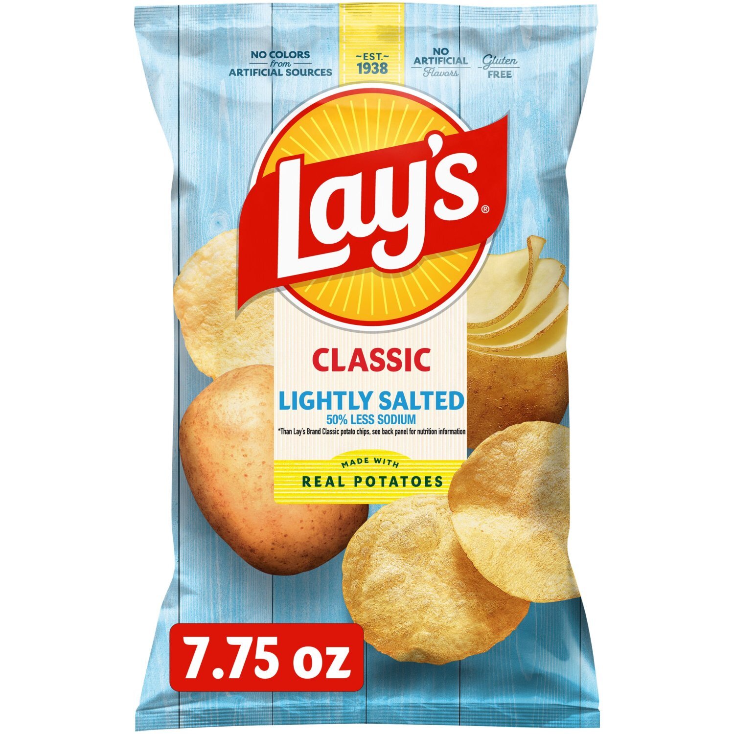 Lay's Lightly Salted Potato Chips Classic 7 3/4 Oz Image 1 of 5