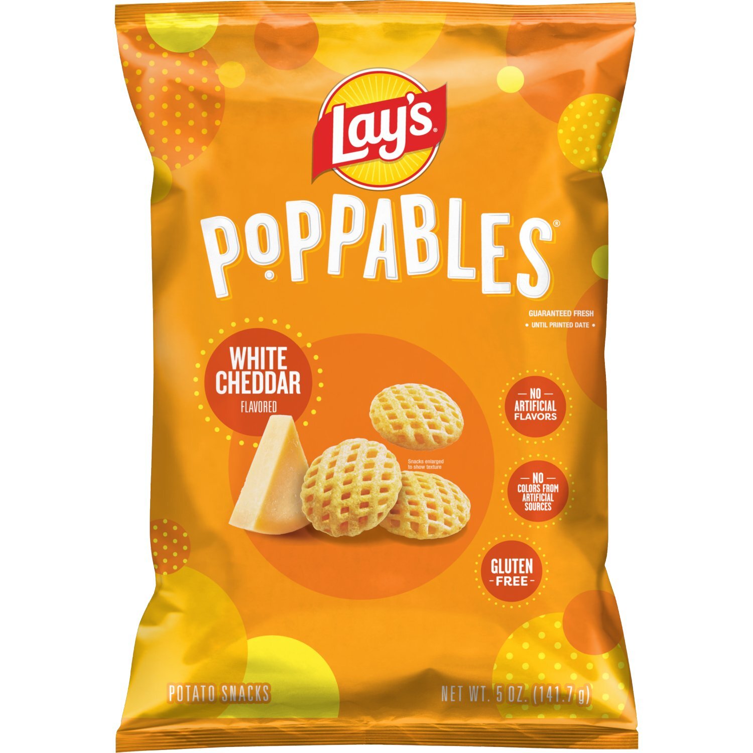 Lay's Poppables Potato Snacks White Cheddar Flavored 5 Oz - The