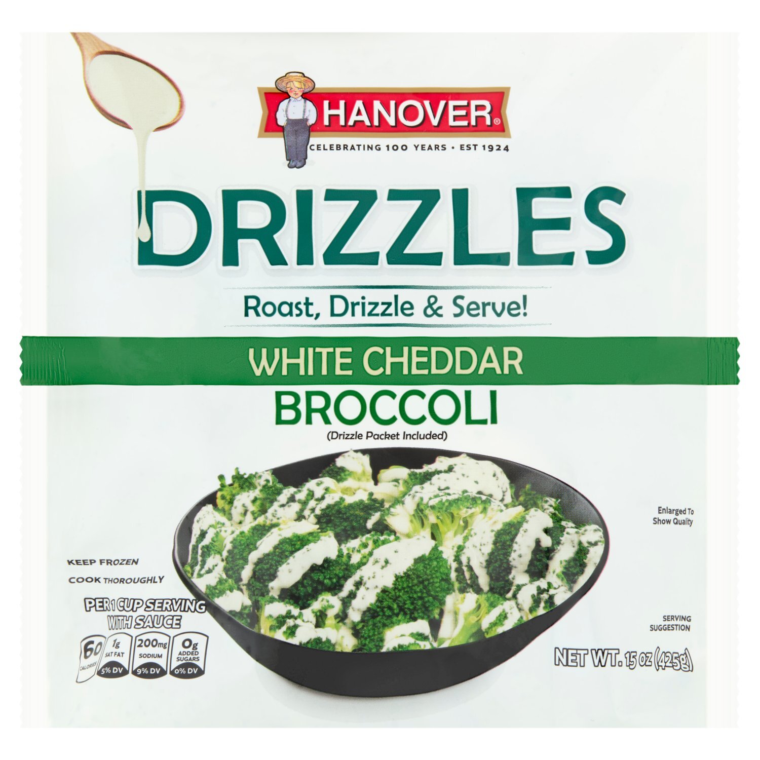 Hanover Drizzles White Cheddar Broccoli, 15 oz Image 1 of 6