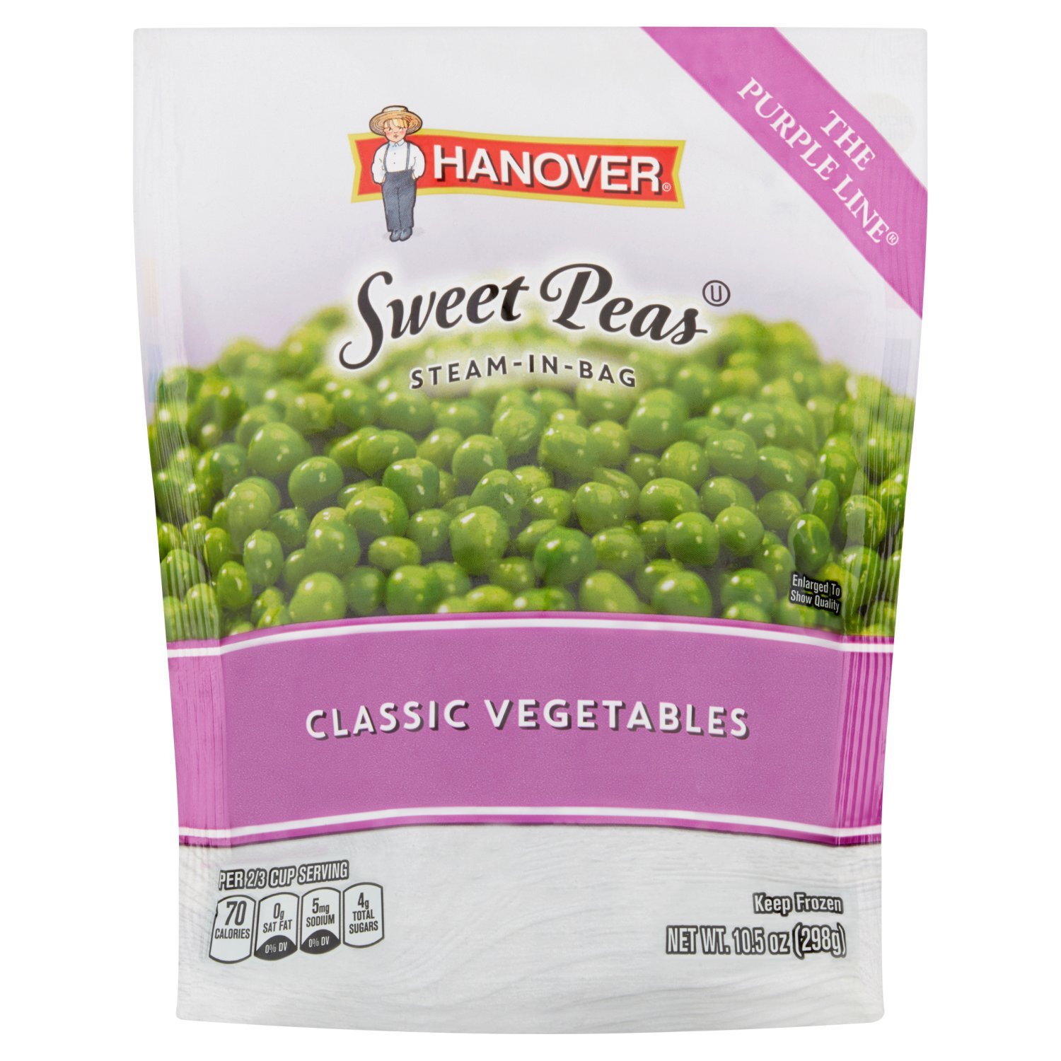 Hanover Steam-In-Bag Sweet Peas, 10.5 oz Image 1 of 5