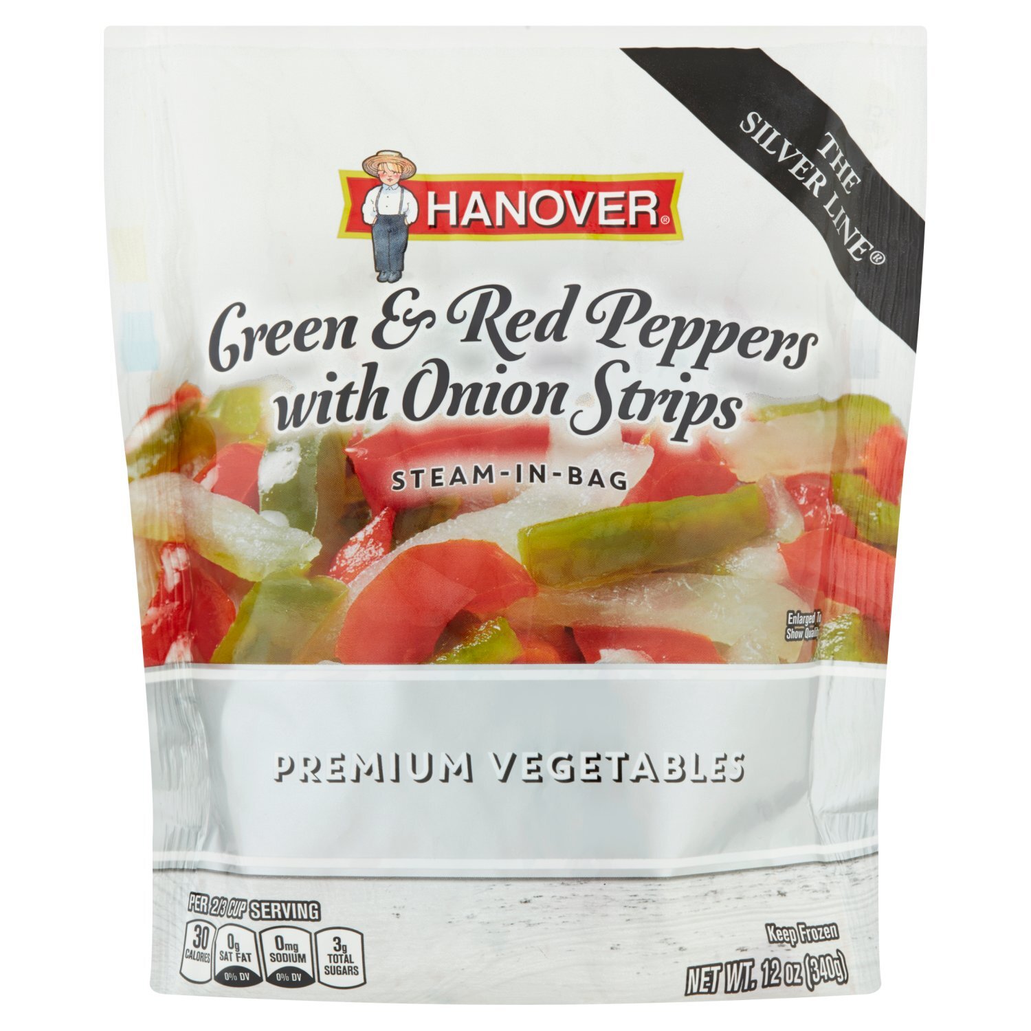 Hanover Steam-In-Bag Green & Red Peppers with Onion Strips Premium Vegetables, 12 oz Image 1 of 5