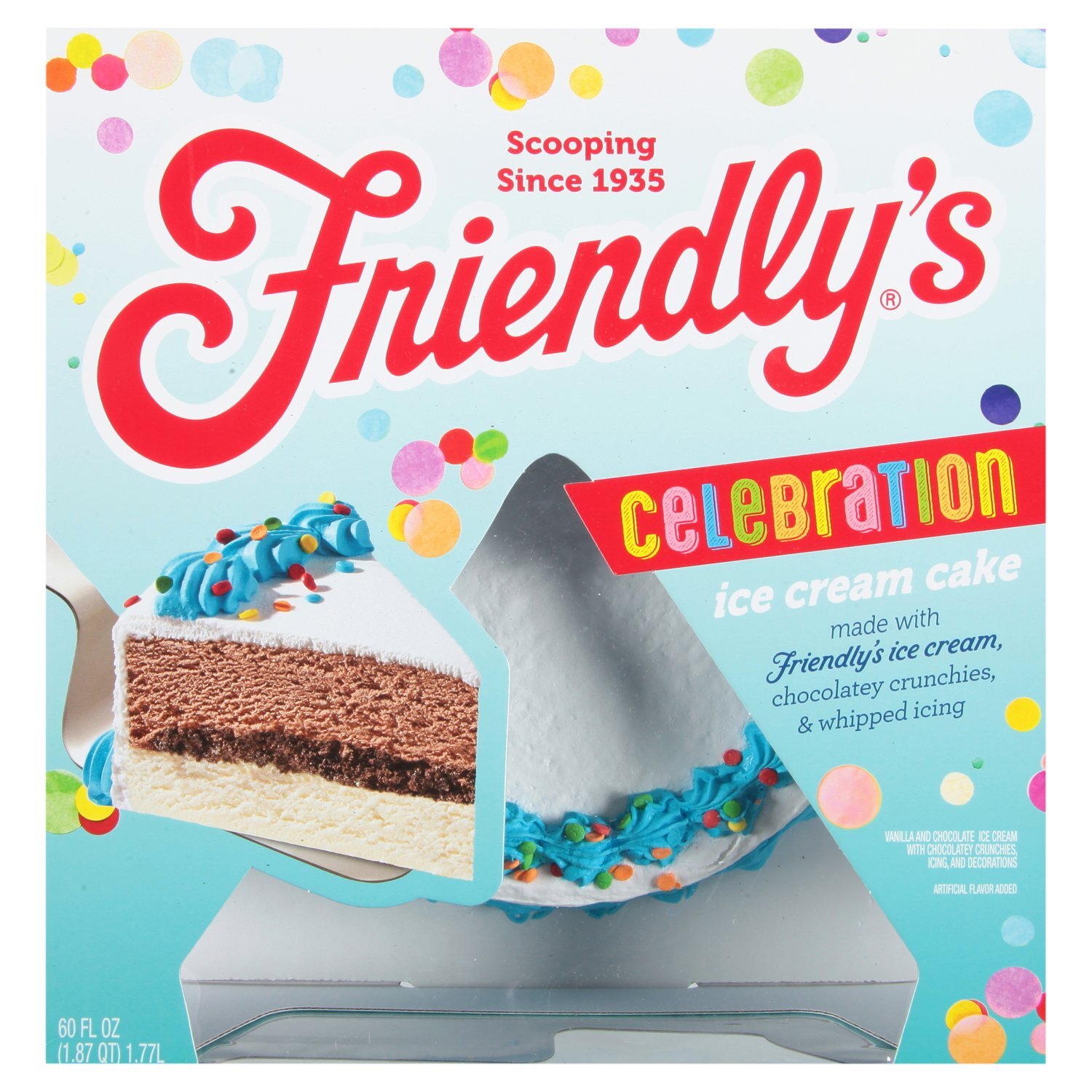 Friendly's Celebration Ice Cream Cake, 60 fl oz Image 1 of 8