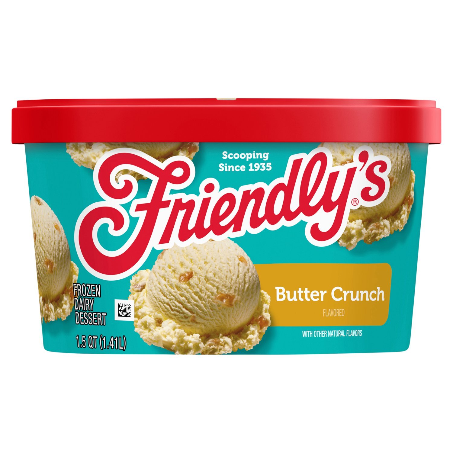 Friendly's Butter Crunch Flavored Frozen Dairy Dessert, 1.5 qt