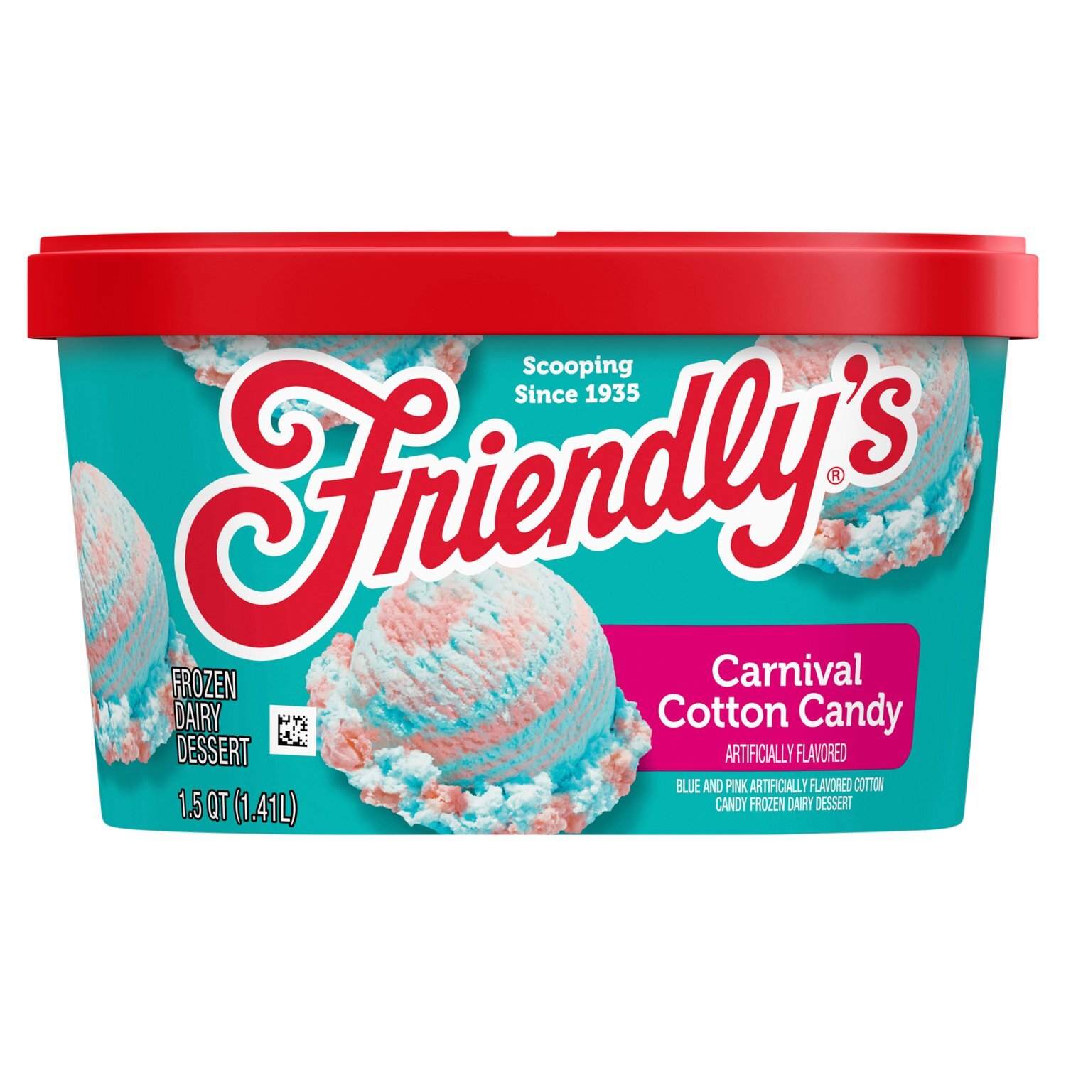 Friendly's Carnival Cotton Candy Frozen Dairy Dessert, 1.5 qt