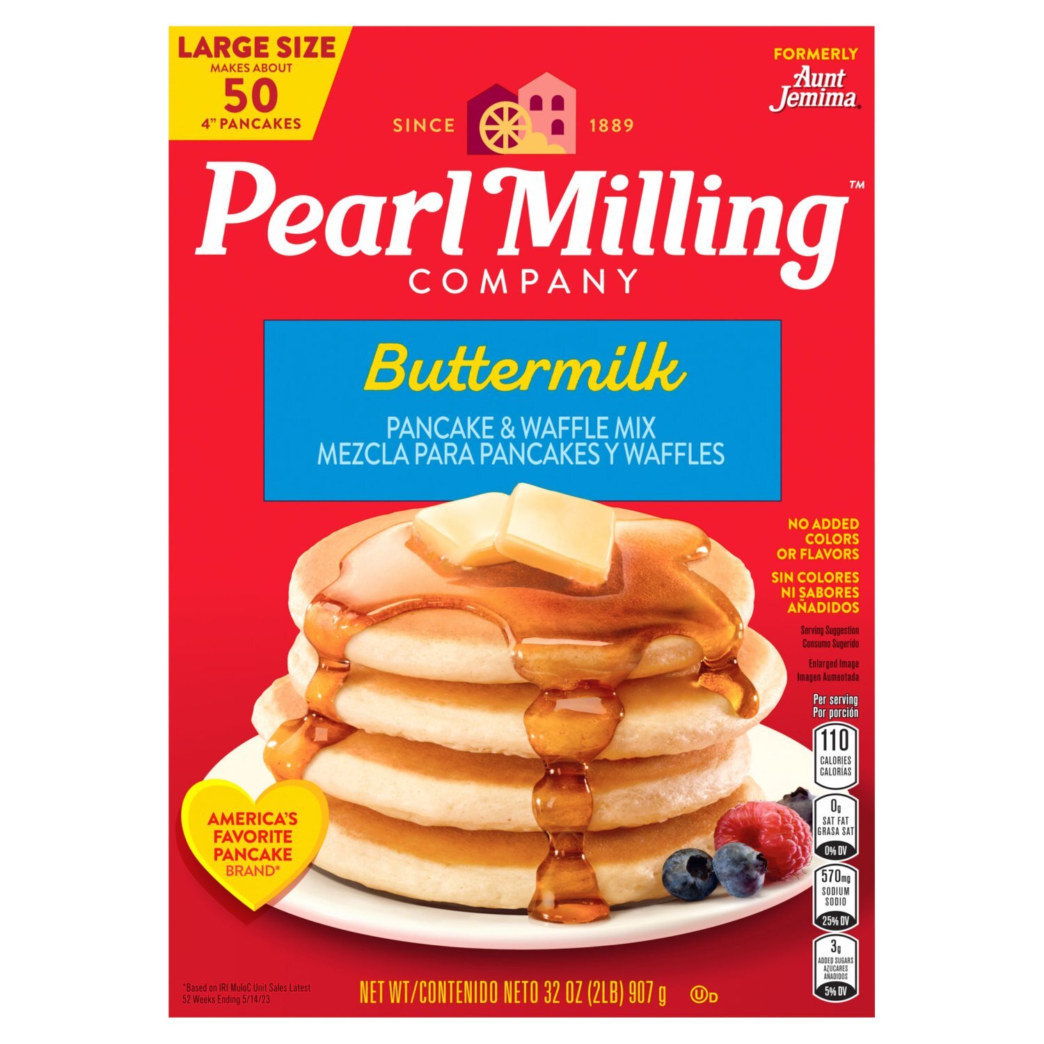 Pearl Milling Company Buttermilk Pancake & Waffle Mix Large Size, 32 oz Image 1 of 8