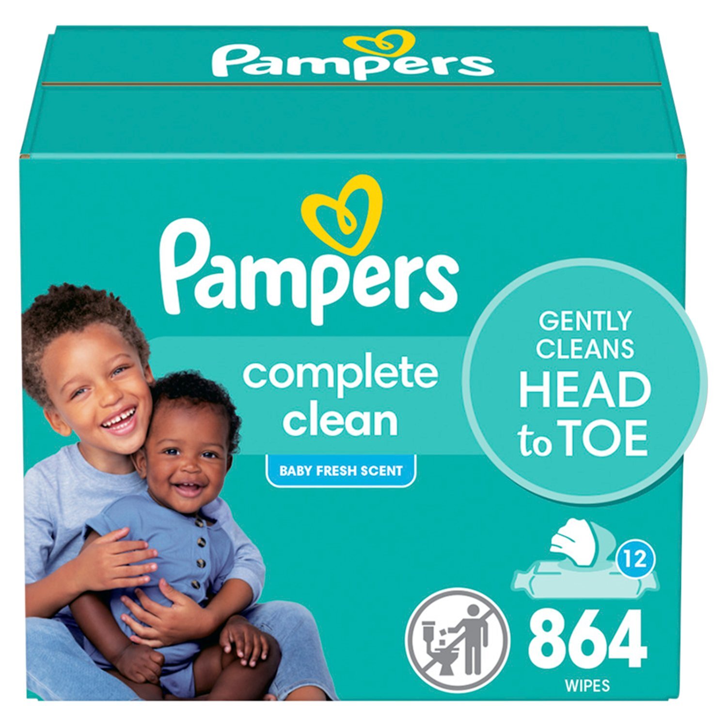 Pampers Complete Clean Baby Fresh Scent Wipes, 864 count Image 1 of 12