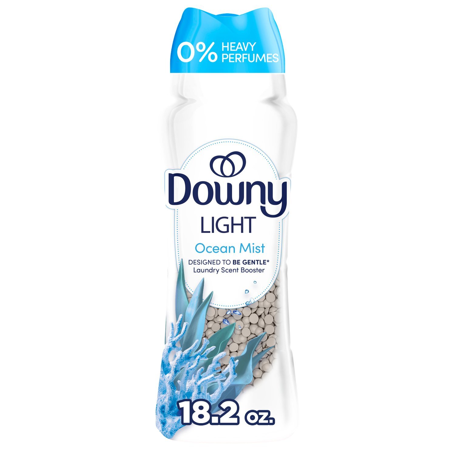 Downy Light Laundry Scent Booster Beads, Ocean Mist Scent, 18.2 OZ, In-wash fabric beads designed t Image 1 of 13