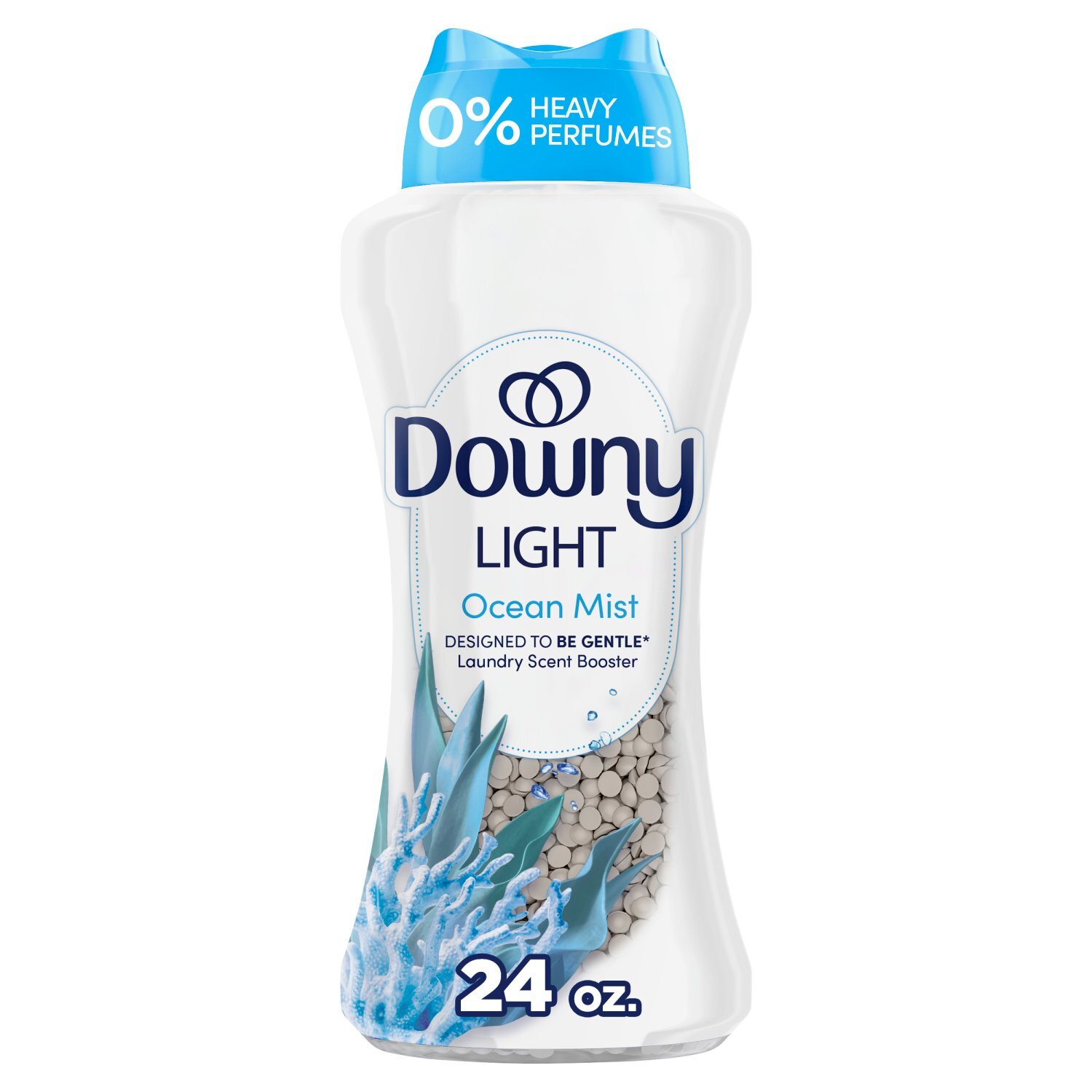 Downy Light Laundry Scent Booster Beads, Ocean Mist Scent, 24 OZ, In-wash fabric beads designed to  Image 1 of 13
