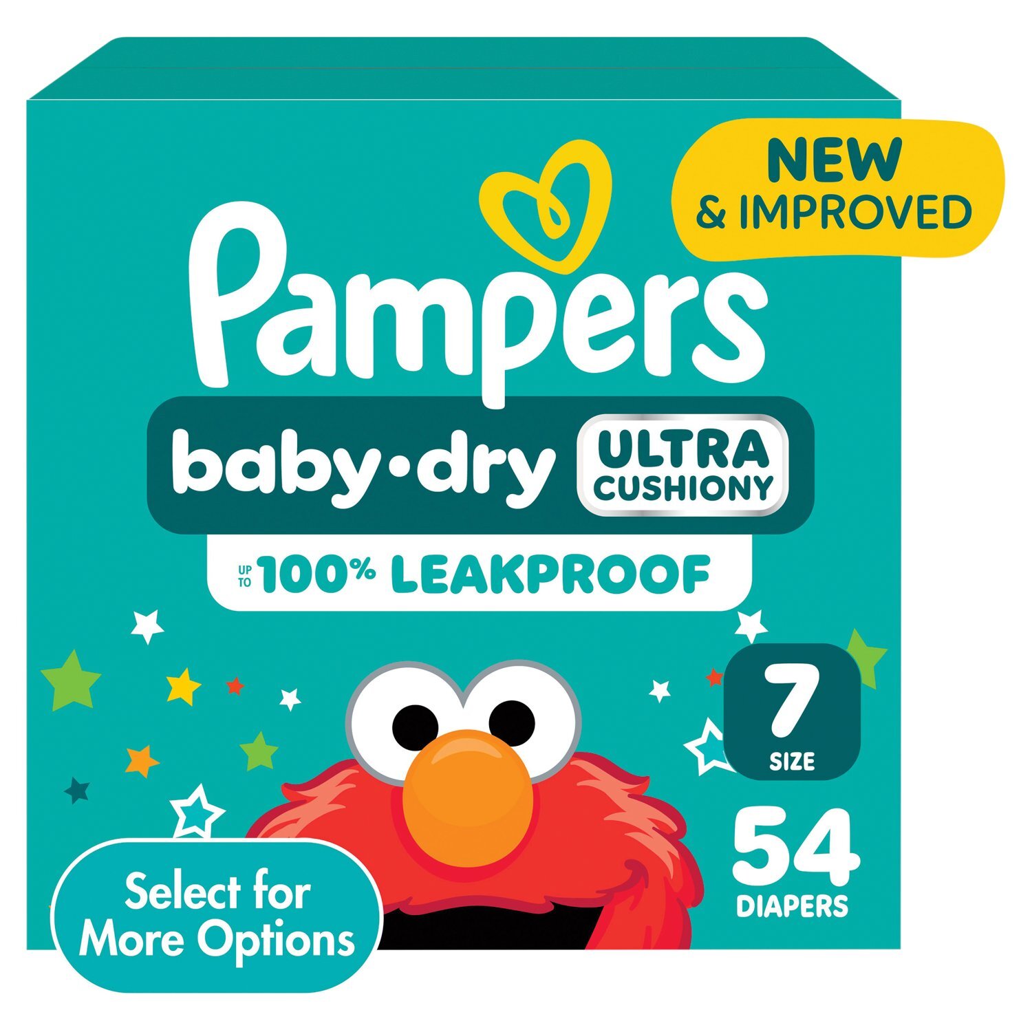 Pampers Baby-Dry Ultra Cushiony Diapers, Size 7, 26-50 lbs, 54 count Image 1 of 17