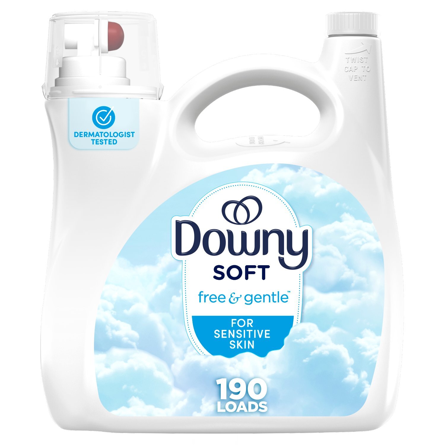 Downy Free & Gentle Liquid Fabric Softener, 190 Loads Image 1 of 11