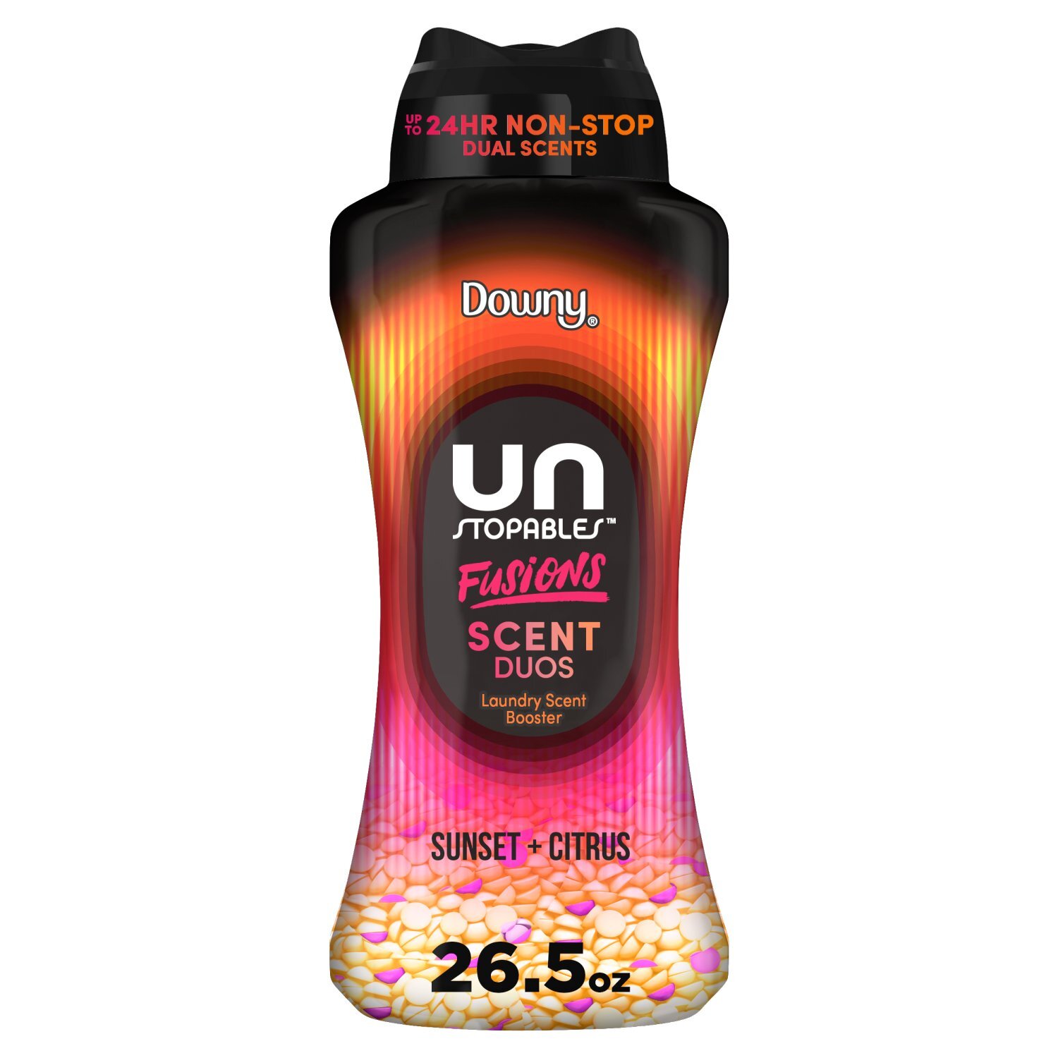 Downy Unstopables Fusions Scent Duos Laundry Scent Booster Beads, Sunset and Citrus Scent, 26.5 OZ, Image 1 of 11