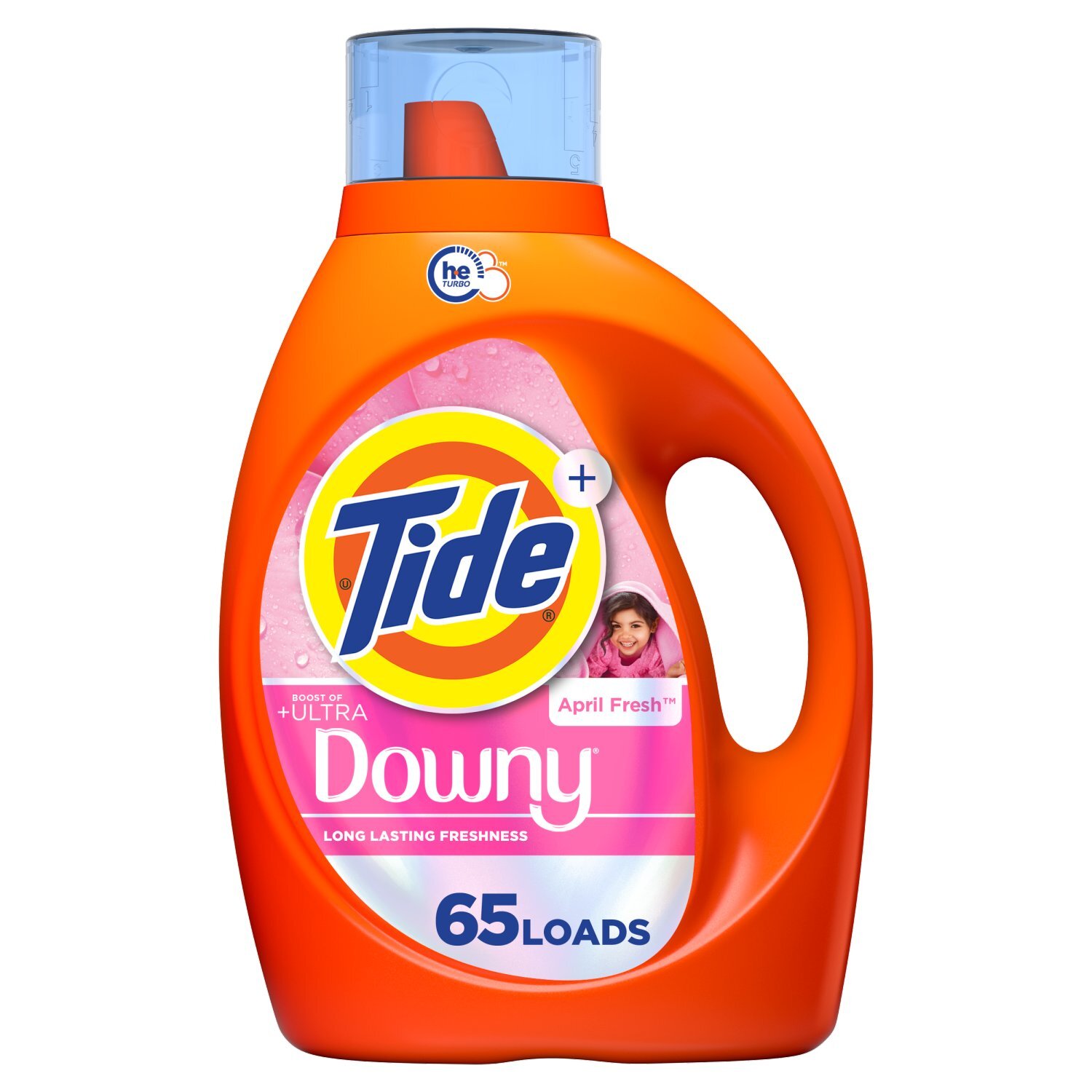 Tide Plus Boost of Ultra Downy Liquid Laundry Detergent, April Fresh Scent, 92 fl oz, 65 Loads Image 1 of 13