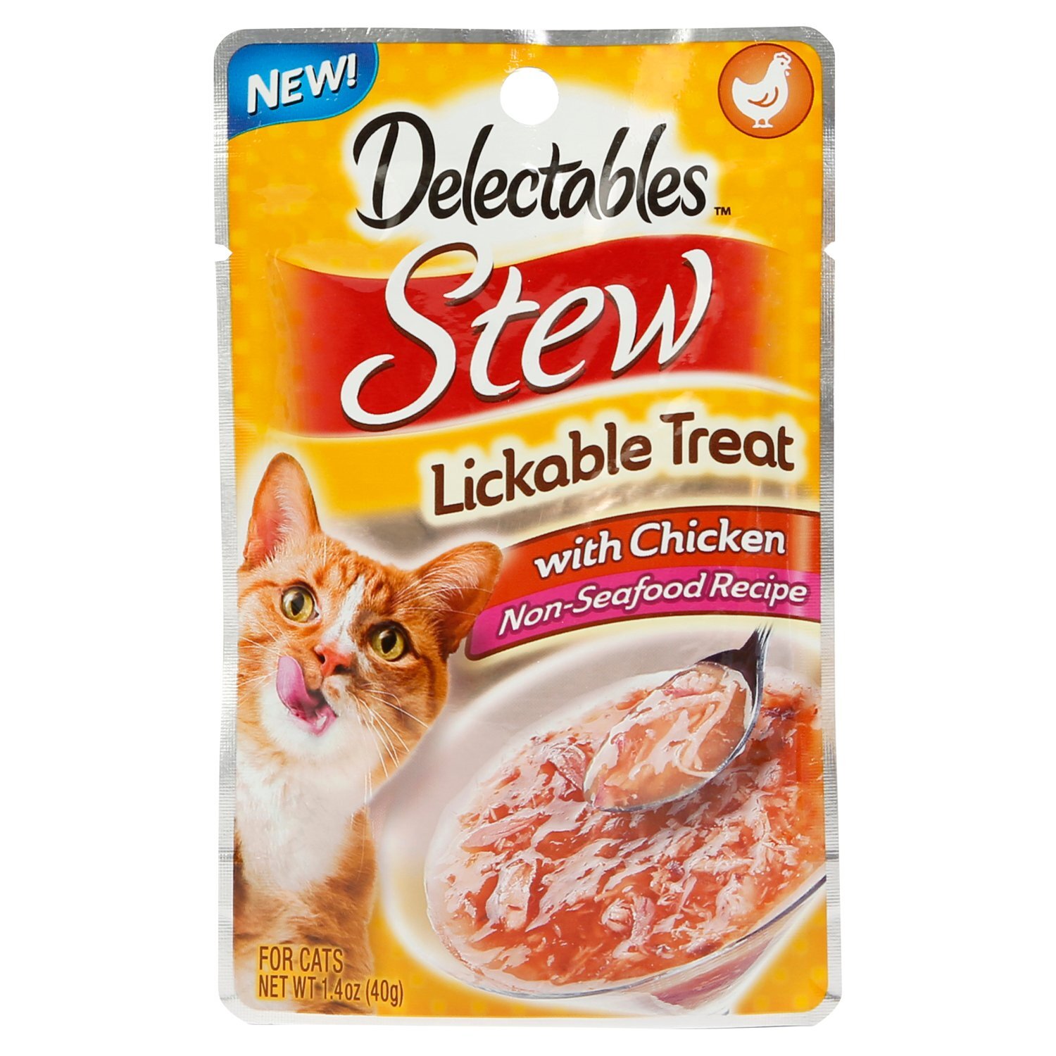 Delectables Stew Lickable Treat for Cats with Chicken Non-Seafood Recipe, 1.4 oz Image 1 of 6
