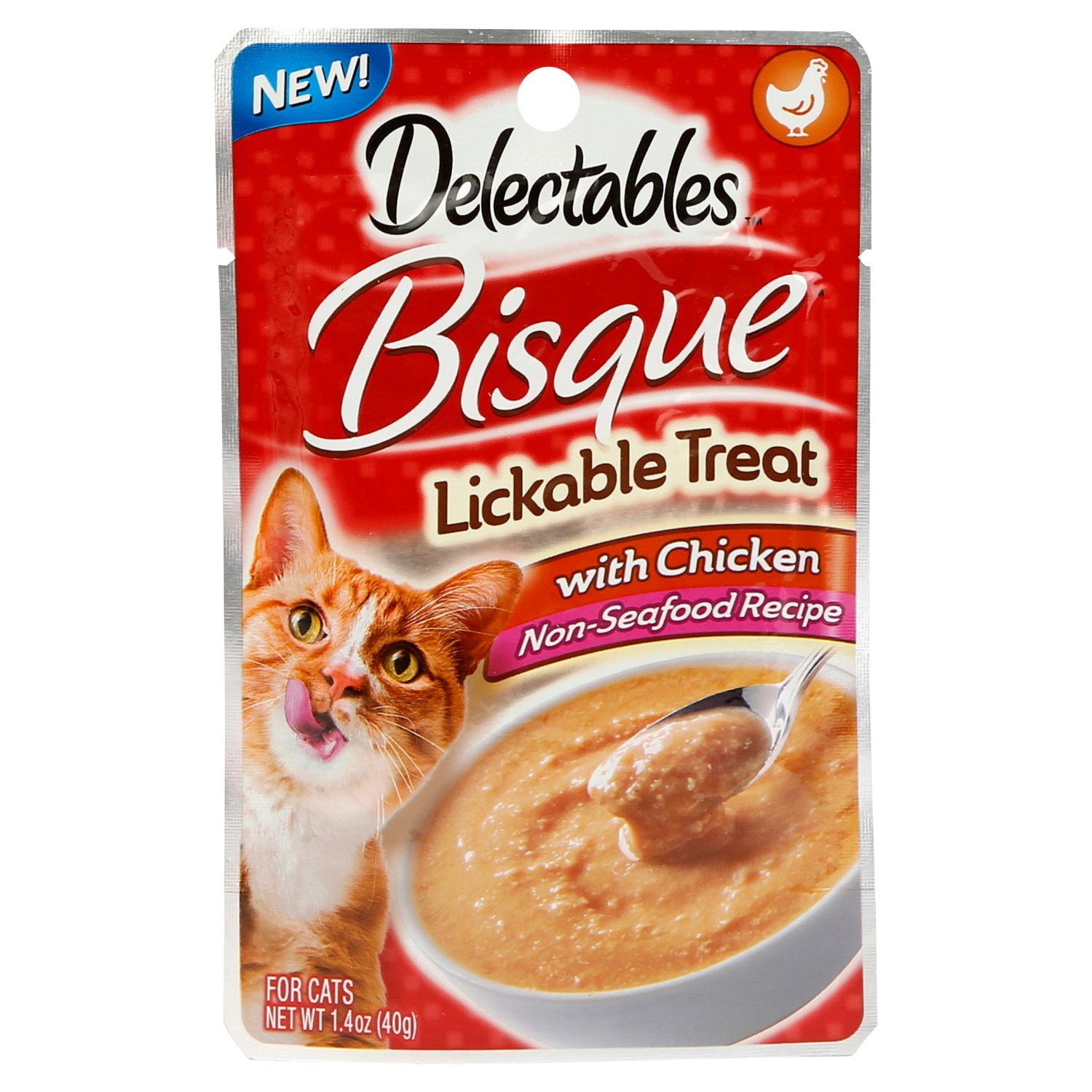 Delectables Bisque Lickable Treat for Cats with Chicken, 1.4 oz Image 1 of 6
