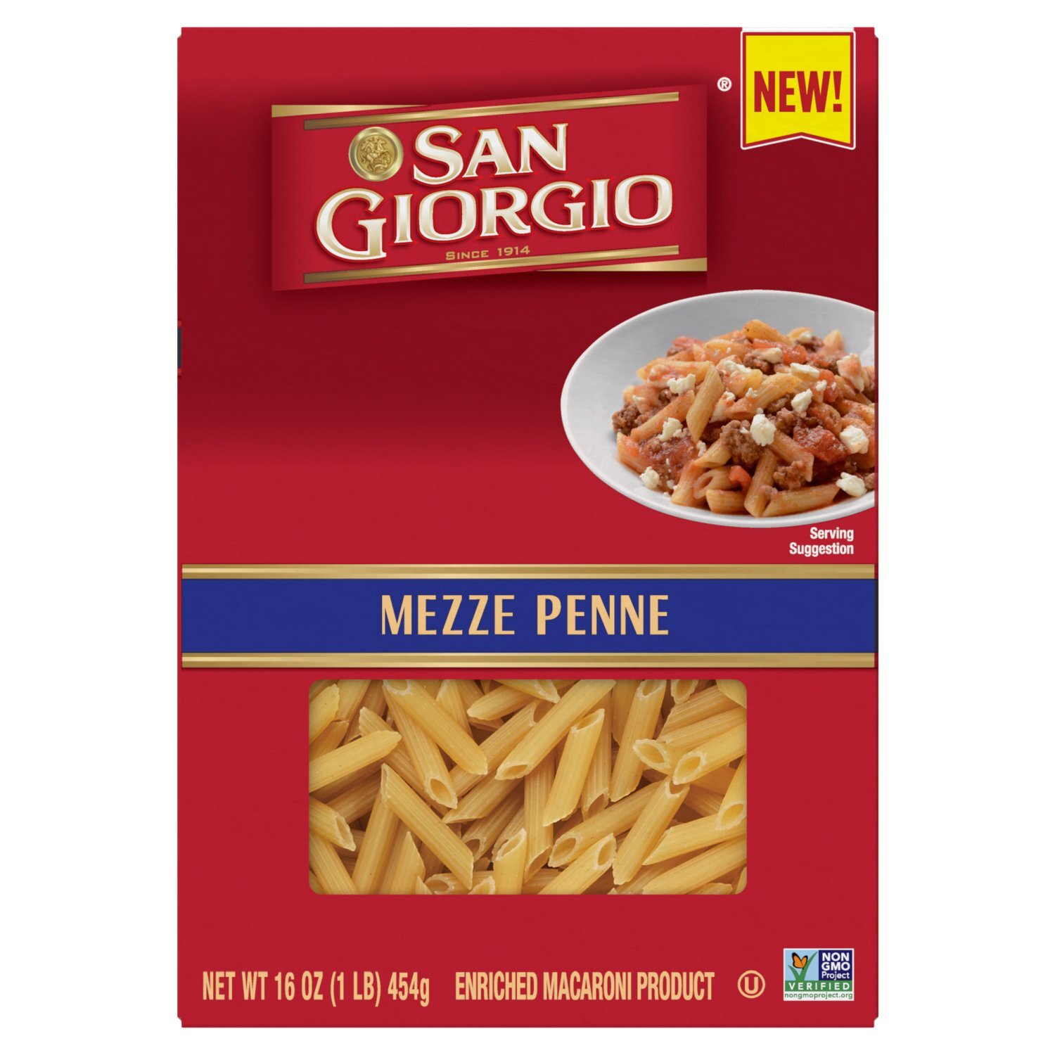 San Giorgio Mezze Penne Enriched Macaroni Product, 16 oz Image 1 of 6