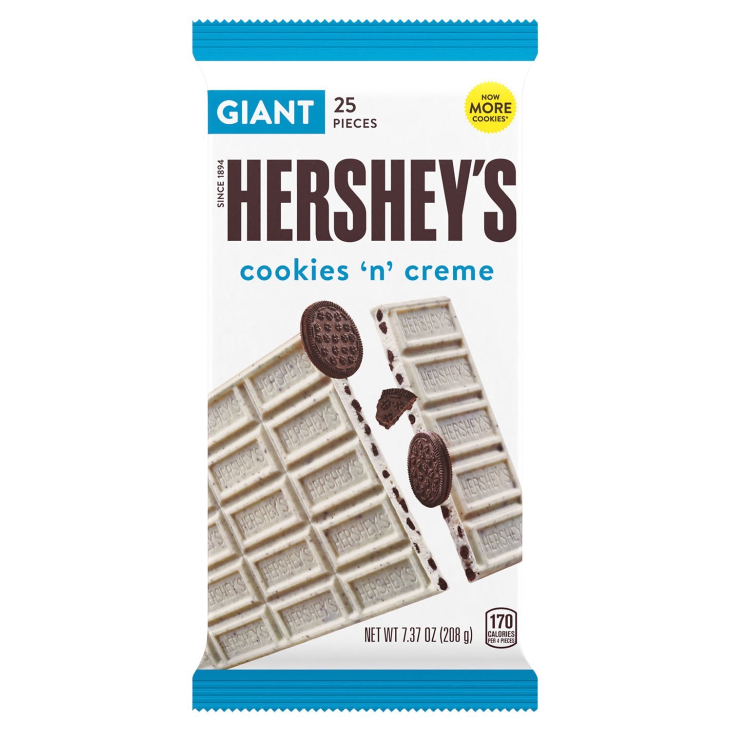 Hershey's Giant Cookies 'n' Creme, 25 count, 7.37 oz - Fairway