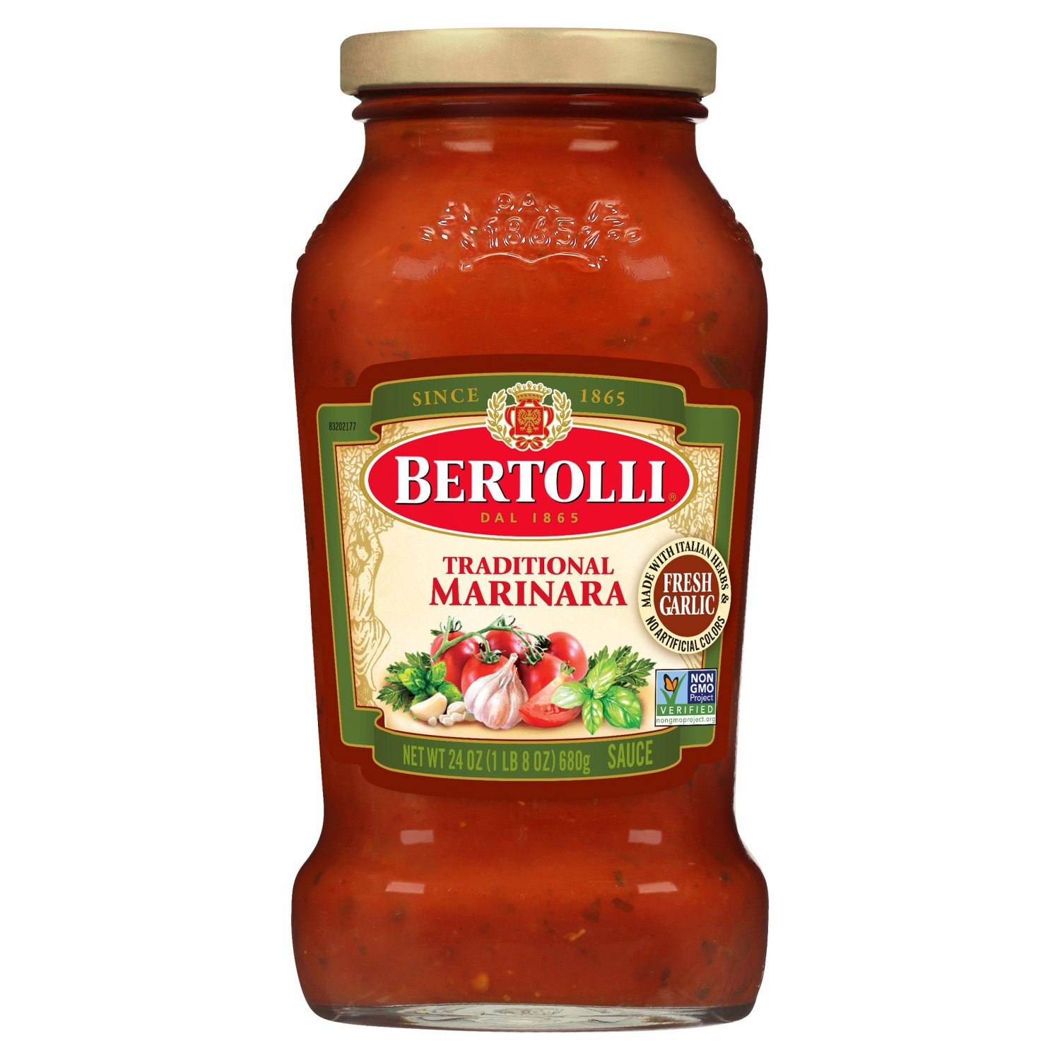 Bertolli Traditional Marinara Sauce, Tomato Pasta Sauce, 24 oz Image 1 of 9