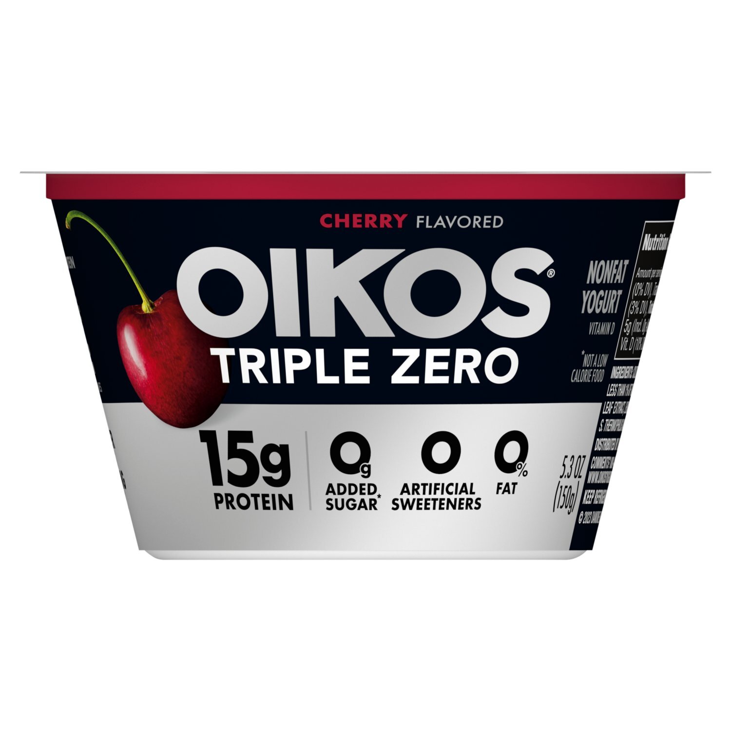 ③苺 Oikos Triple Zero Cherry Flavored Nonfat Yogurt, 5.3 oz - Fairway