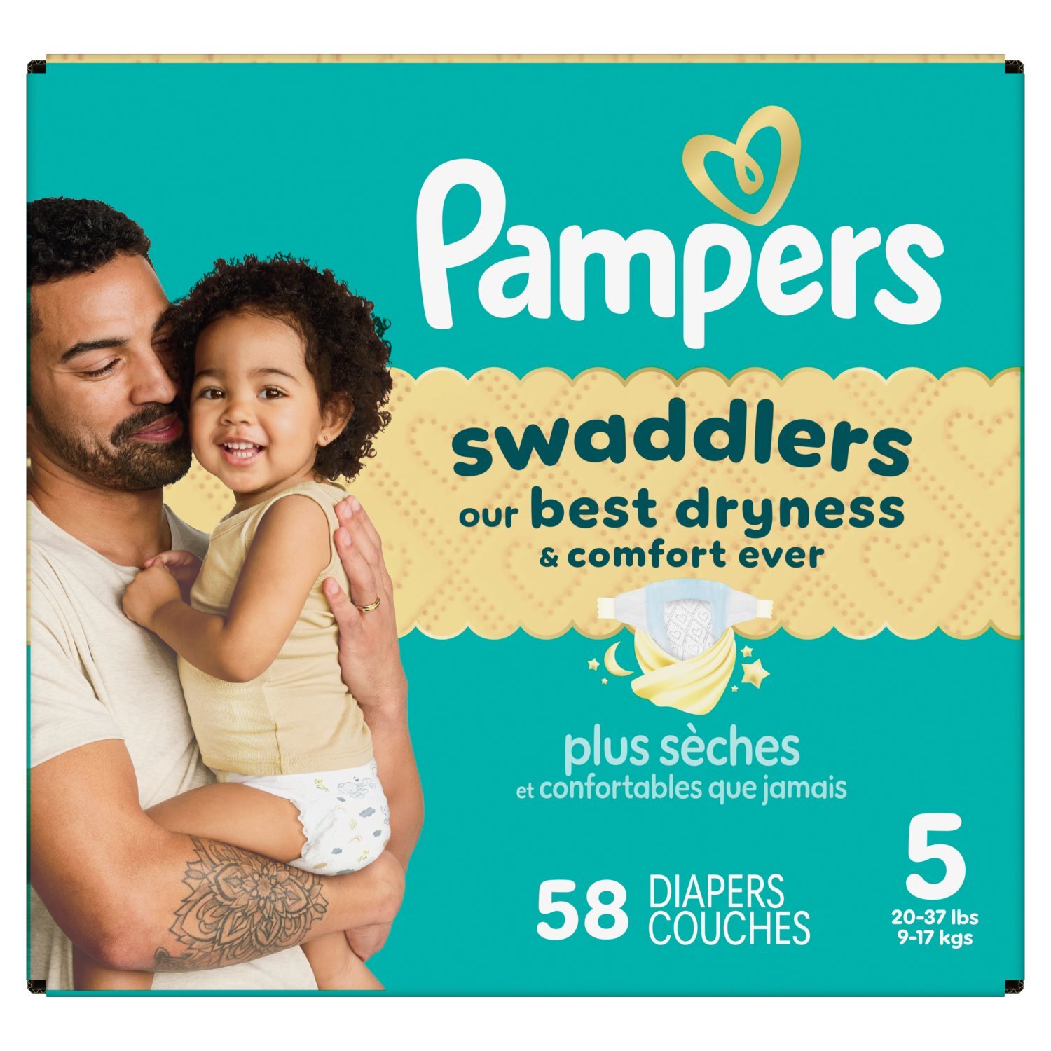 Pampers Swaddlers Diapers, Size 5, 58 Count Image 1 of 11